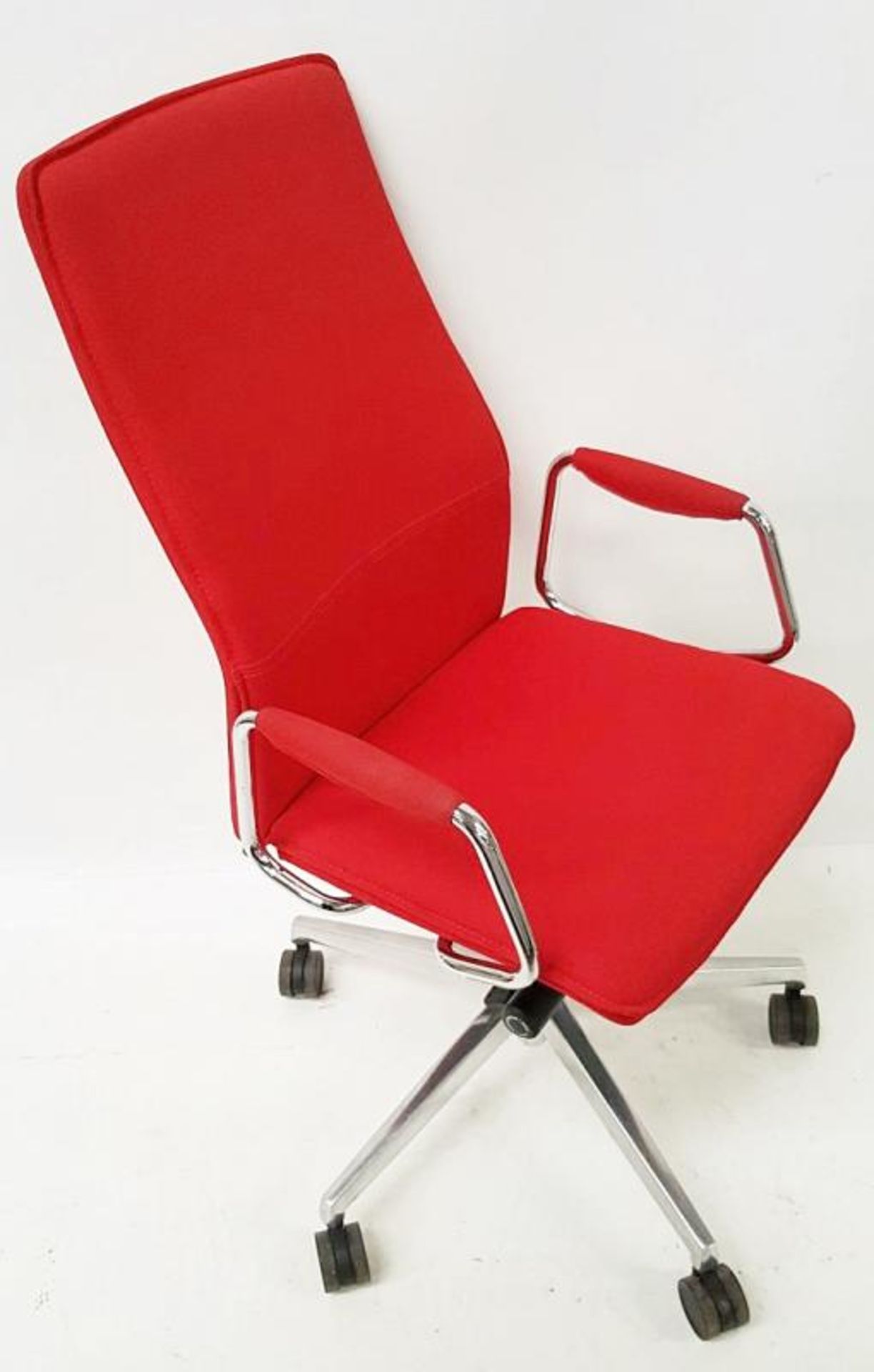 4 x 'Sven Christiansen' Premium Designer High-back Office Chairs In Red (HBB1HA) - Used, In Very Goo - Image 8 of 8