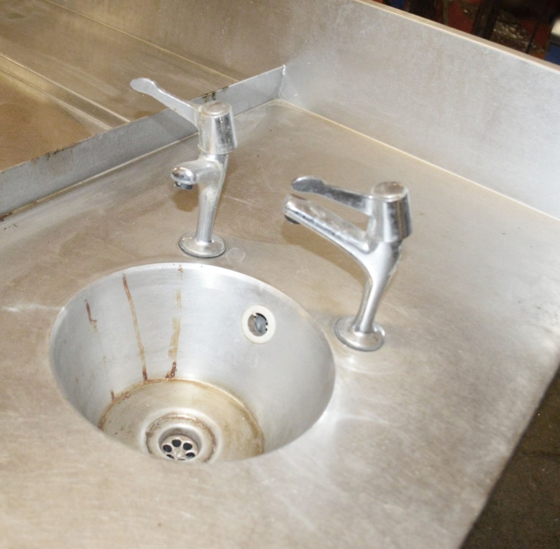 1 x Commercial Stainless Steel Double Bowl Wash Station Catering Sink With Spray Arm And Hand Basin - Image 6 of 10