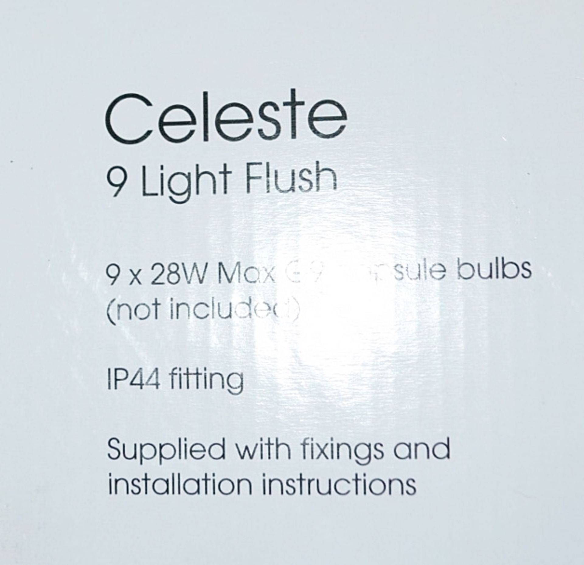 1 x Spa Bathroom 9-Light Flush Ceiling Light - Brand New and Boxed - P - CL323 - Location: Altrincha - Bild 2 aus 3