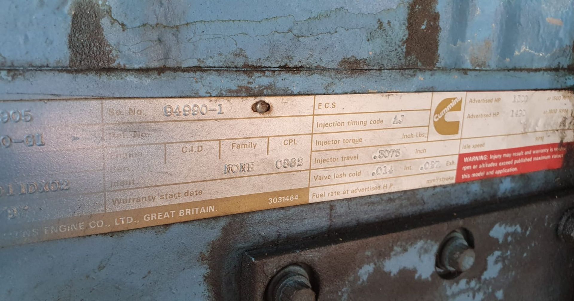 1 x 1987 Hitzinger SGS 9D 040 Generator - Only 800 Hours Use - Ref: T4UB/HZ - CL333 - Location: - Bild 5 aus 20