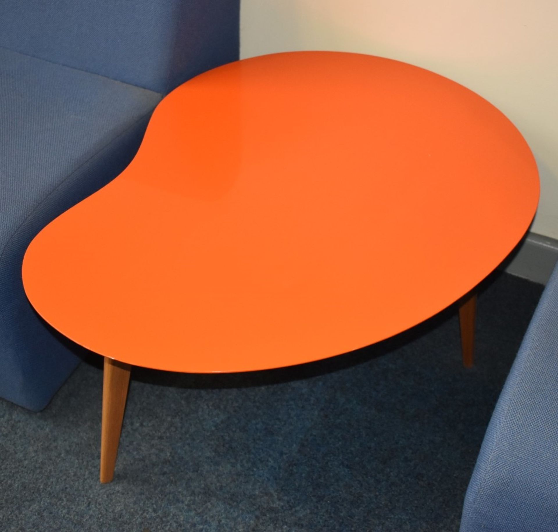 3 x Designer Jonathan Adler Kidney Tables in Orange - Small Size 80cm Width - Ref FE000 ODS -