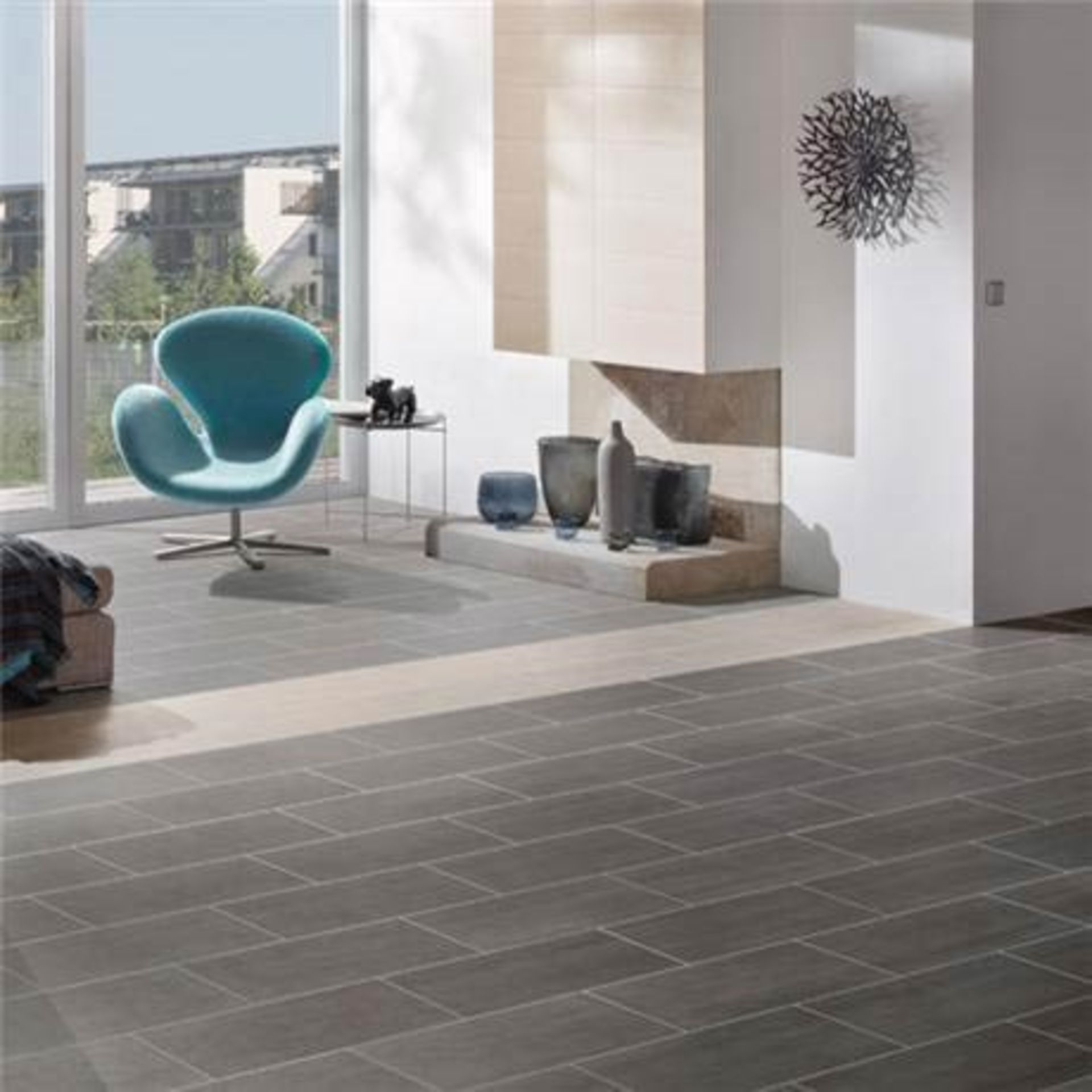 12 x Boxes of RAK Porcelain Floor or Wall Tiles - Dolomit Black - 20 x 50 cm Tiles Covering a - Image 9 of 9