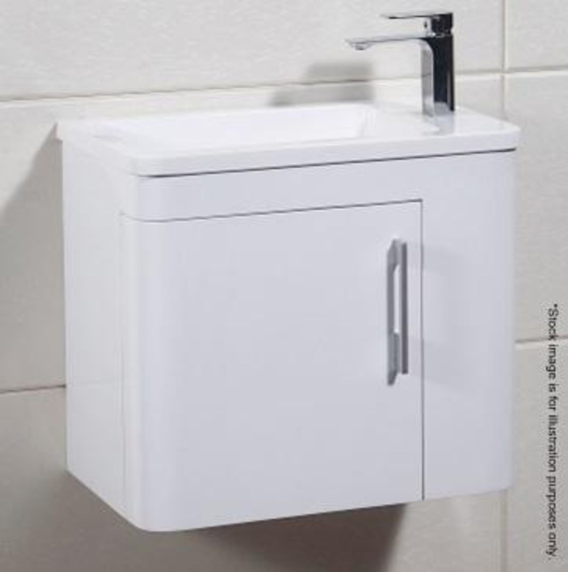 1 x Wall Hung Bathroom Vanity Unit Featuring A Gelcoat Coated Basin And Soft Close Drawers