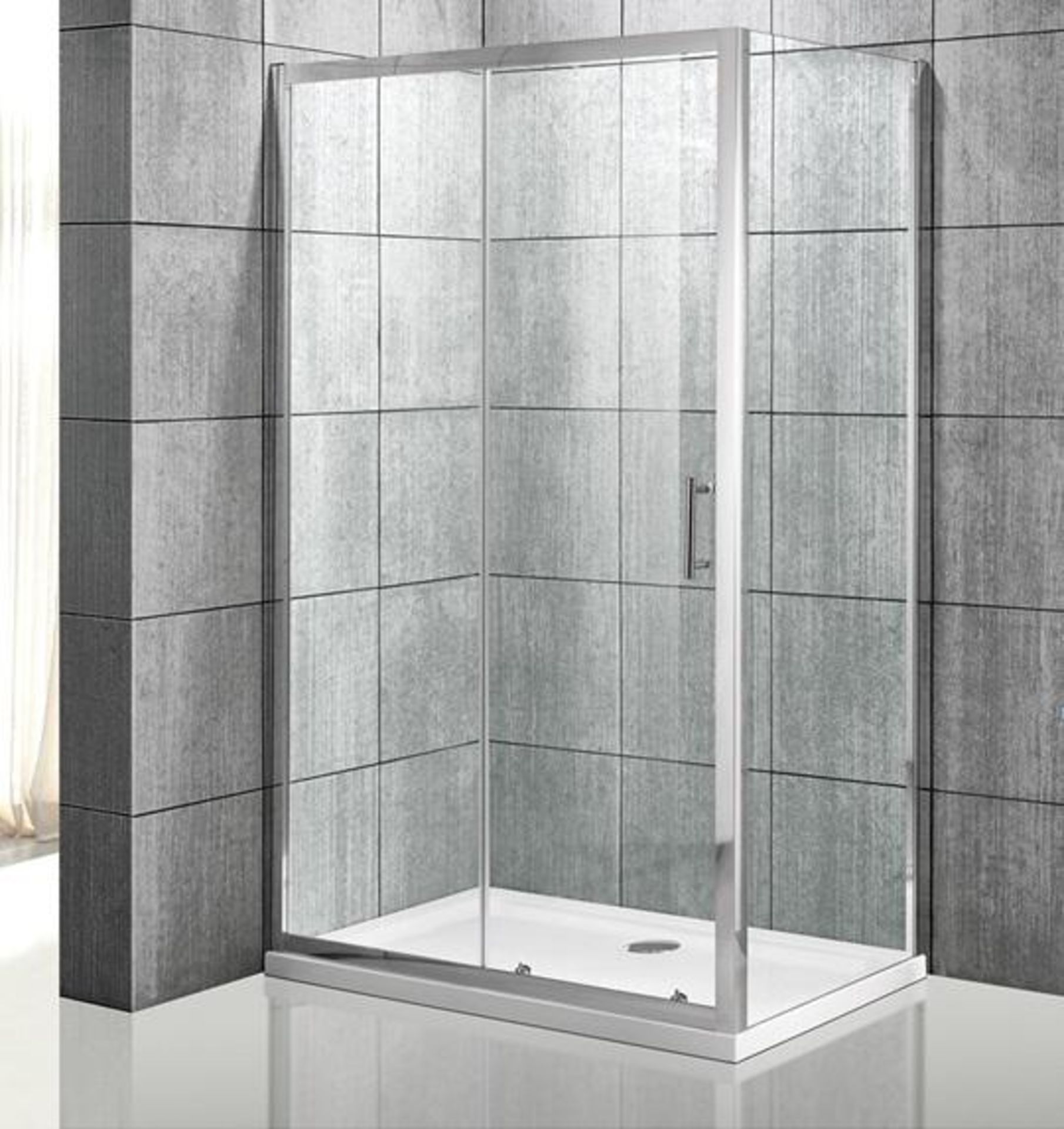 1 x Premium Quality Rectangular Shower Enclosure - Dimensions: 80x120x195cm - Brand New & Boxed - Re