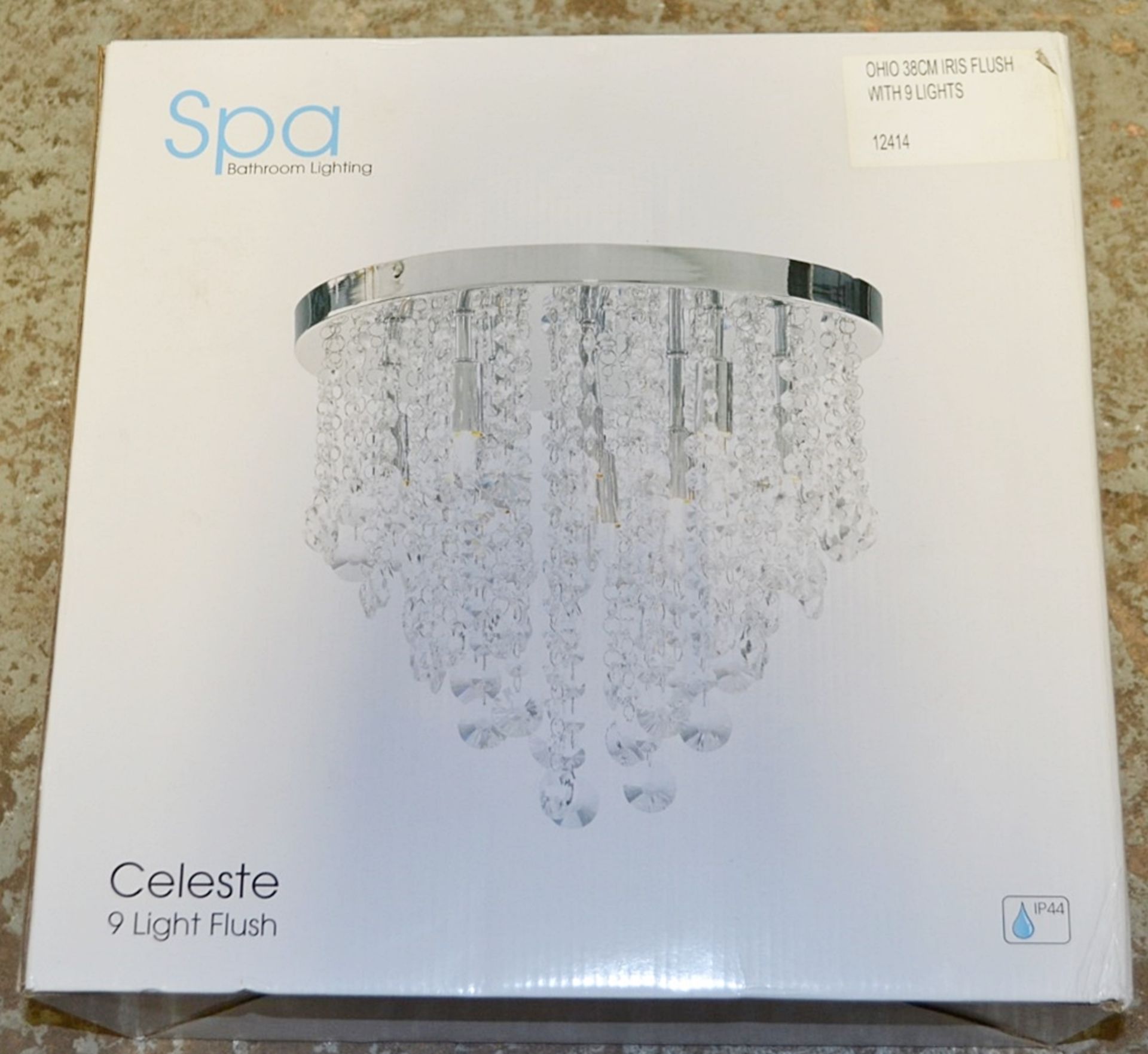 1 x Spa Bathroom 9-Light Flush Ceiling Light - Brand New and Boxed - P - CL323 - Location: Altrincha