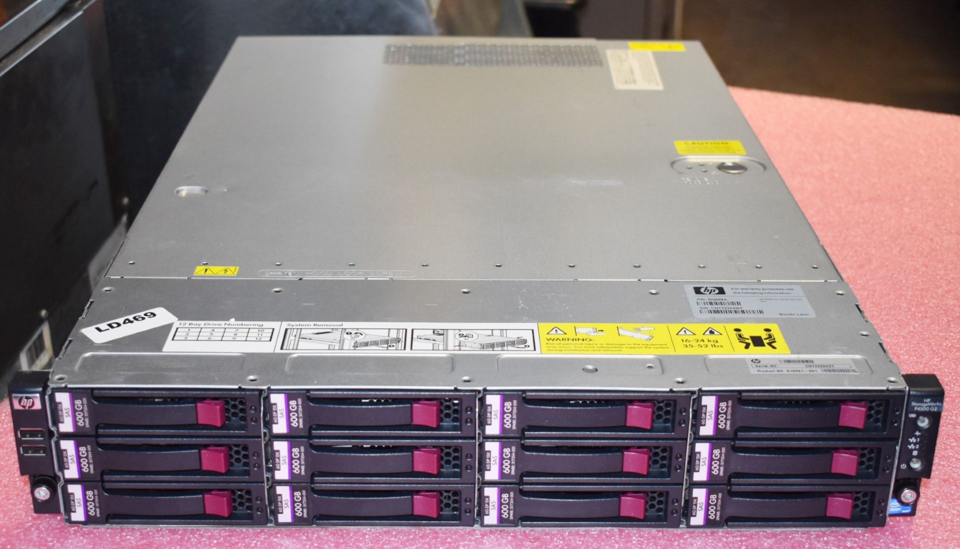 1 x HP StorageWorks P4500 G2 Storage Server - Ref LD469 - CL409 - Hard Disk Drives Not Included -