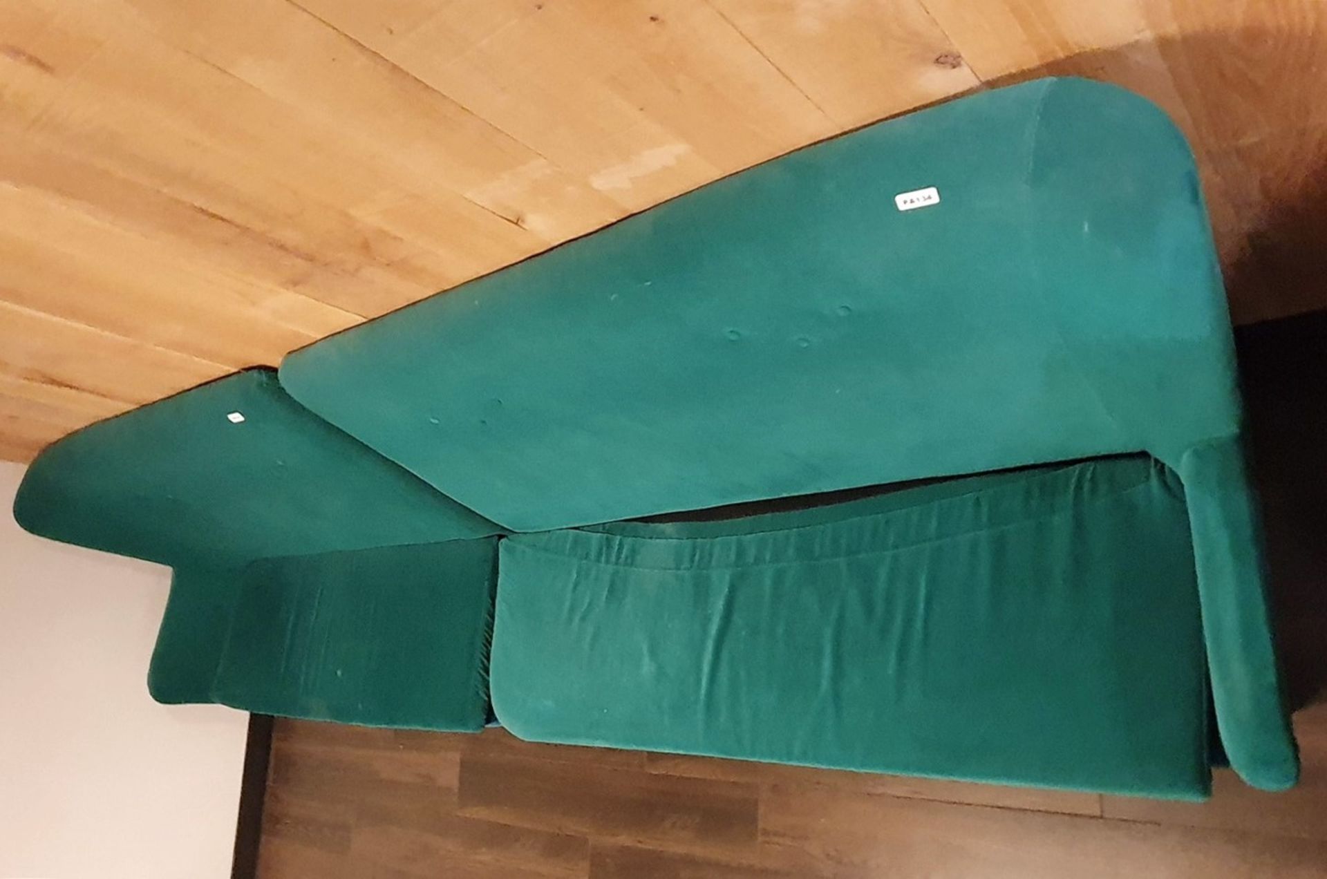 1 x Satelliet Retro 1960's Style High Back Sofa in Green - H110 x W335 x D70 cms - Ref PA134 / PA135