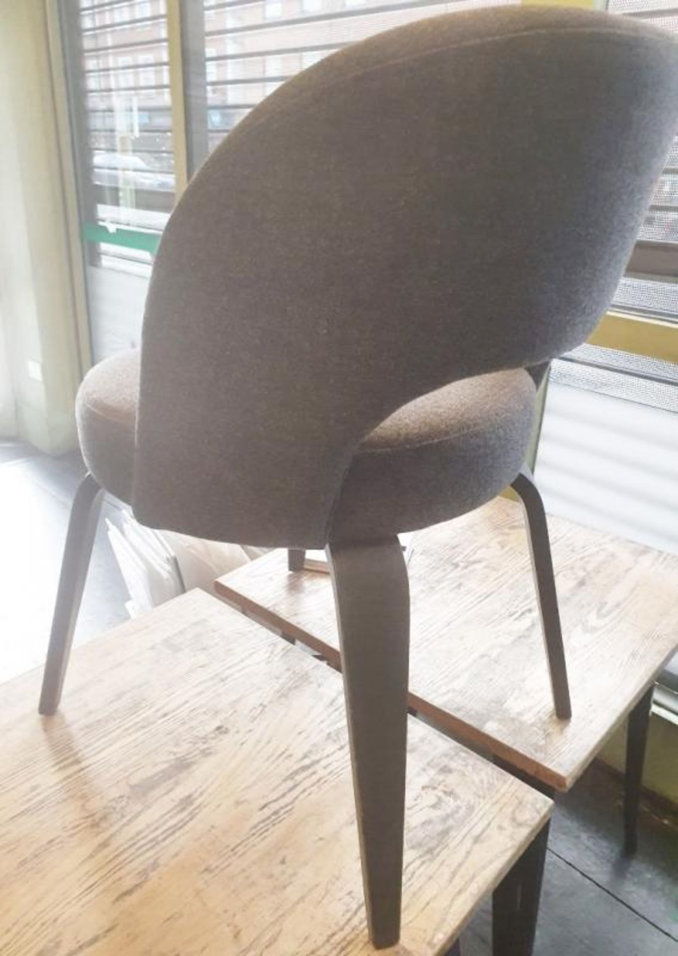 1 x Stylish Chair Upholstered In A Light Grey Fabric - Recently Taken From A Contemporary Caribbean - Image 4 of 6