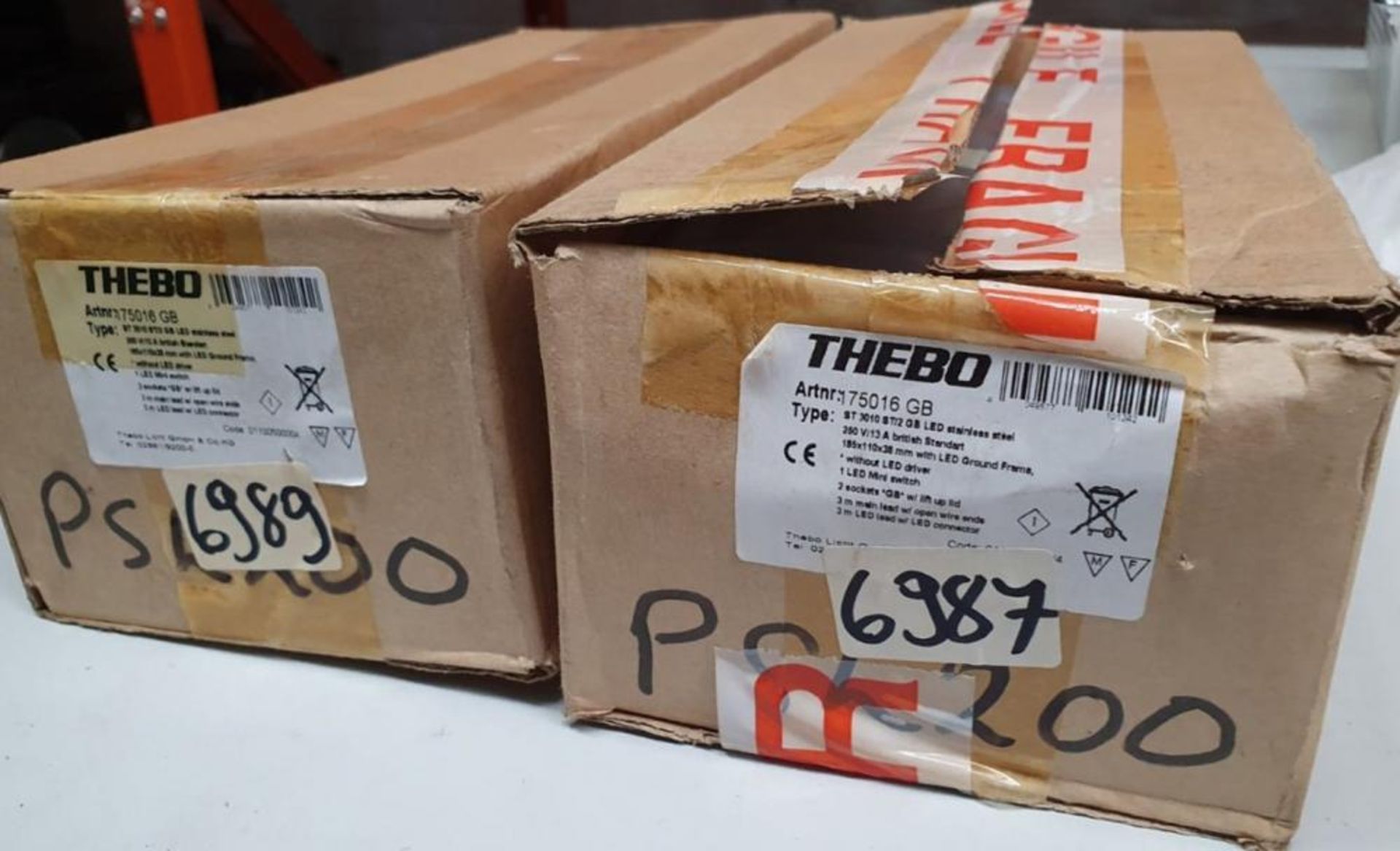 2 x Thebo ST 3010 ST / 2 LED Units In Stainless Steel - Unused Boxed Stock - Low Start, No Reserve - Bild 3 aus 4