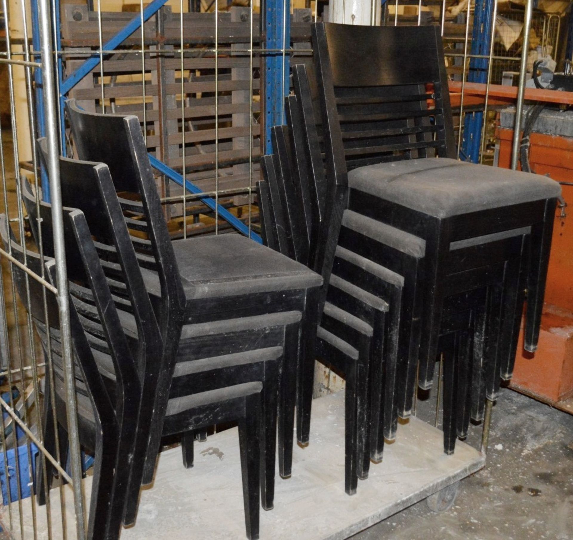 10 x Bistro Chairs In Black- Dimensions: W45 x D43 x H84cm / Seat Height 47cm - CL011