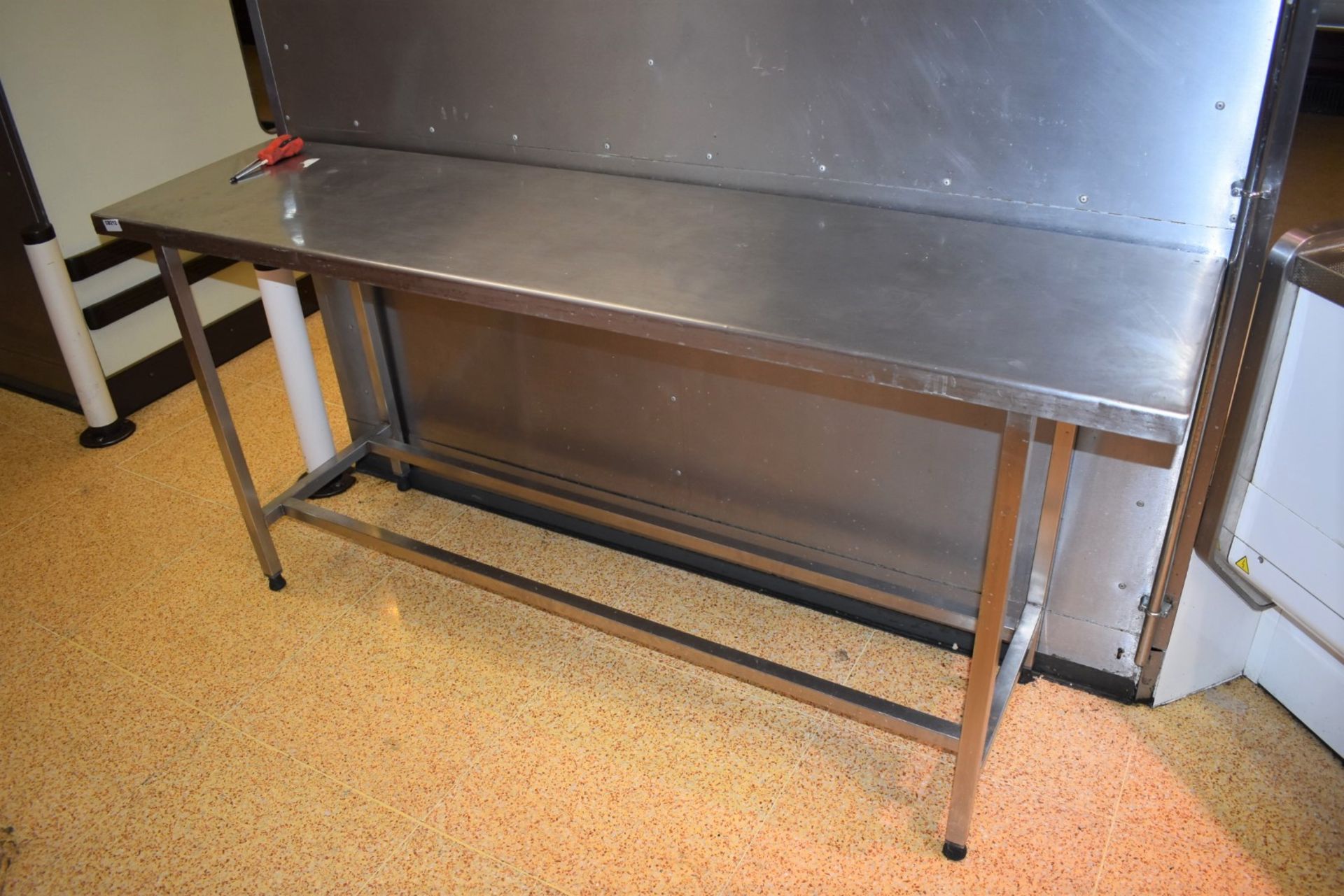 1 x Stainless Steel Prep Table - H85 x W184 x D46 cms - CL455 - Ref CB212 - Location: Altrincham