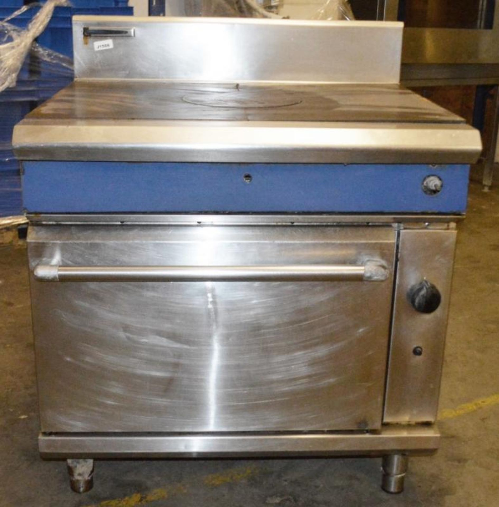 1 x Commercial Natural Gas Solid Top Range In Stainless Steel - Ref: J1566 - Low Start, No Reserve