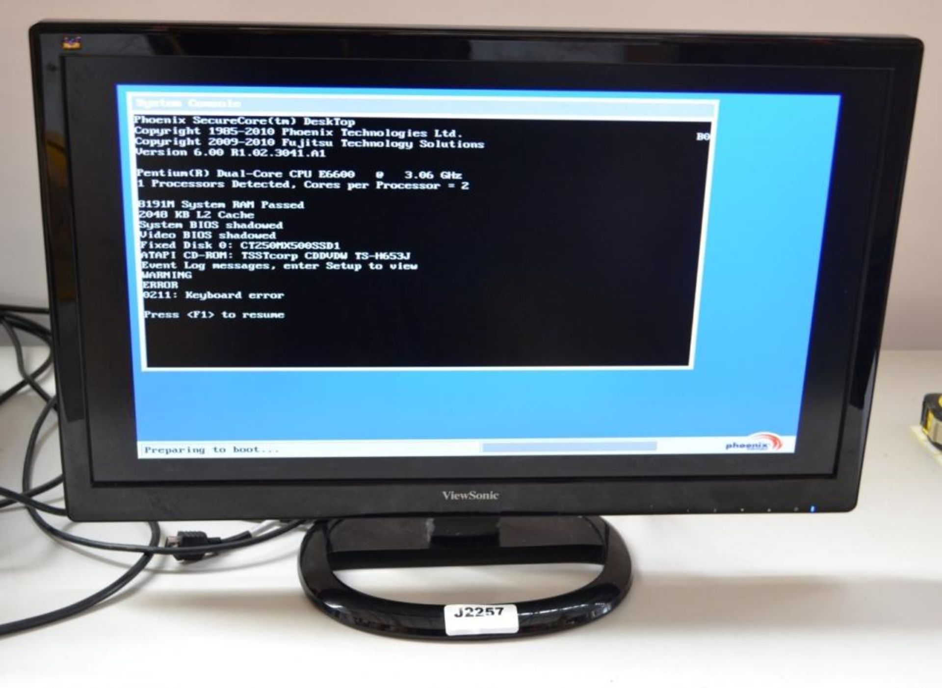 1 x ViewSonic VA2465SM-3 24-inch LED PC Monitor - Ref J2257 - CL394 - Location: Altrincham WA14 - HK