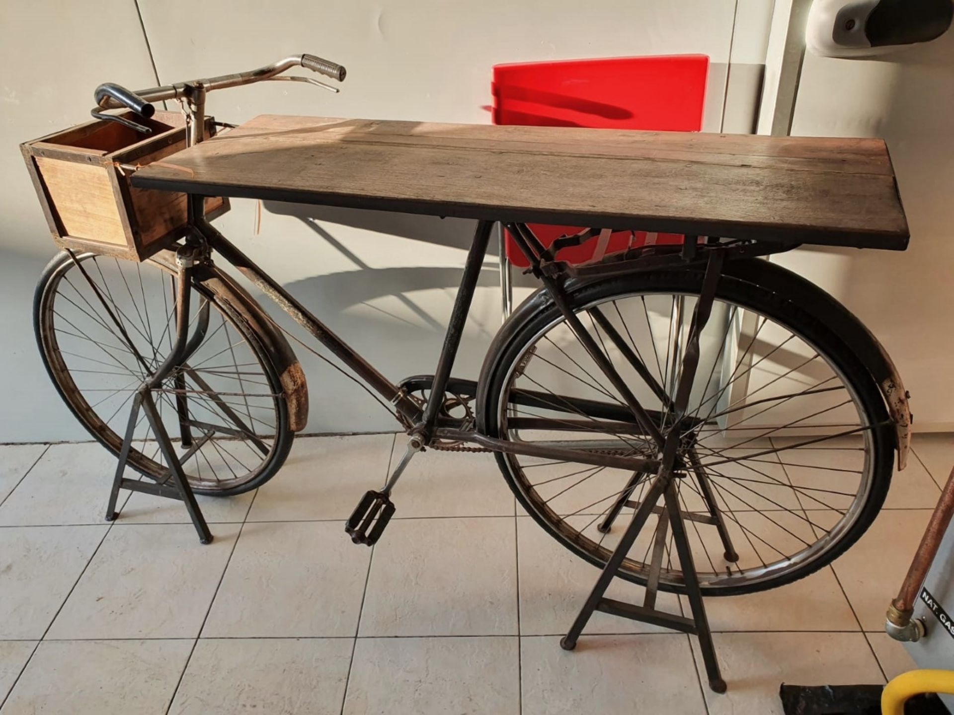 1 x Vintage Delivery Bicycle Display Table / Prop - Ref: UK - CL482 - Location: Altrincham