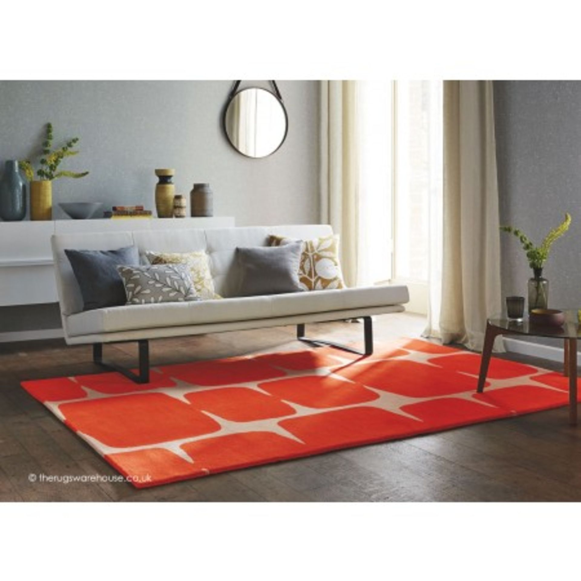 1 x Scion Lohko Poppy Designer Handmade Carpet Rug - Made From 100% Wool Yarn - 140 x 200 cms - Image 6 of 6