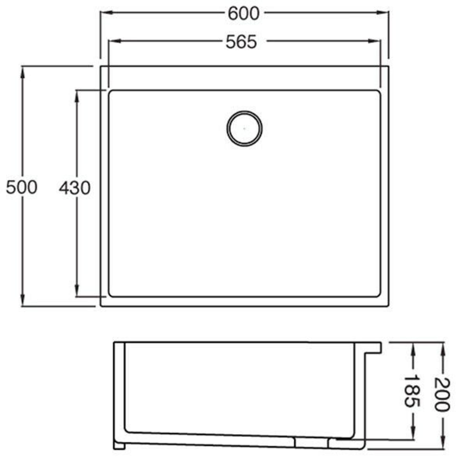 1 x Astracast Sudbury 1.0 White Ceramic Kitchen Sink With Chrome Waste Kit - New Boxed Stock - H20 x - Image 7 of 7