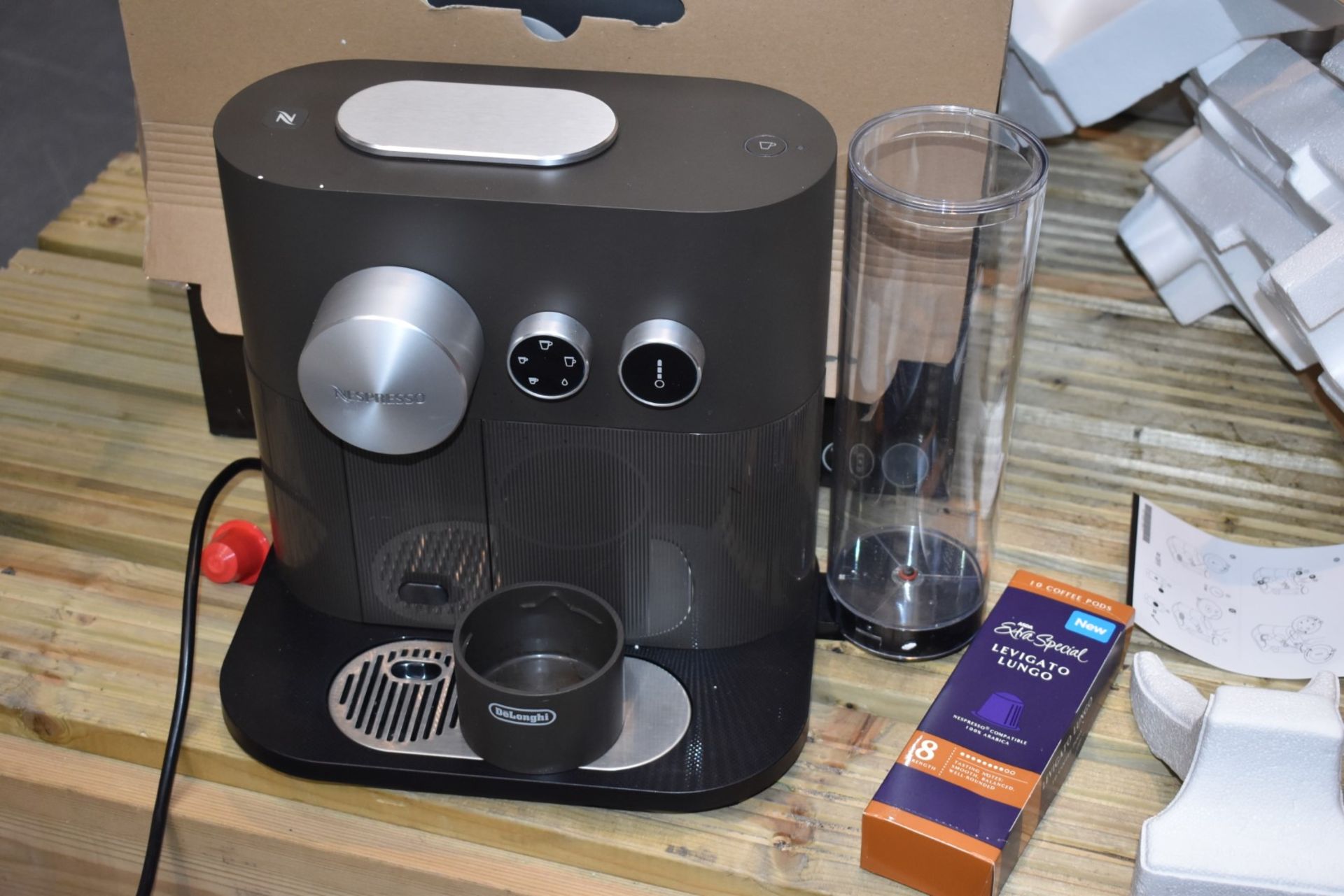 1 x DeLonghi EN350.G Nespresso Coffee Capsule Machine - Used Once - With Original Box and - Image 6 of 8