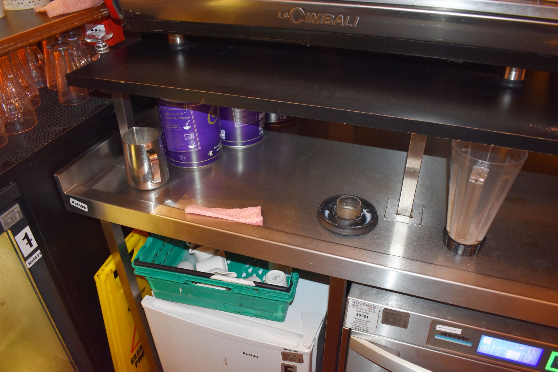 1 x Stainless Steel Backbar Preparation Unit With Space For Appliance, Hand Wash Basin With Mixer - Image 2 of 4