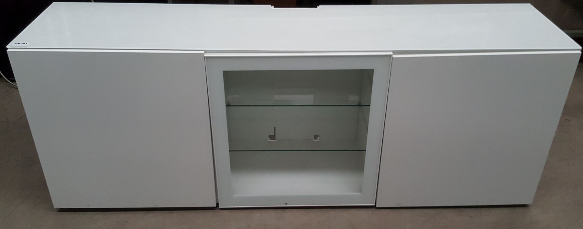 1 x Ikea Glassvik Tv Shelf Unit With Glass Door - MB341 - CL011 - Location: Altrincham WA14 - Image 8 of 8