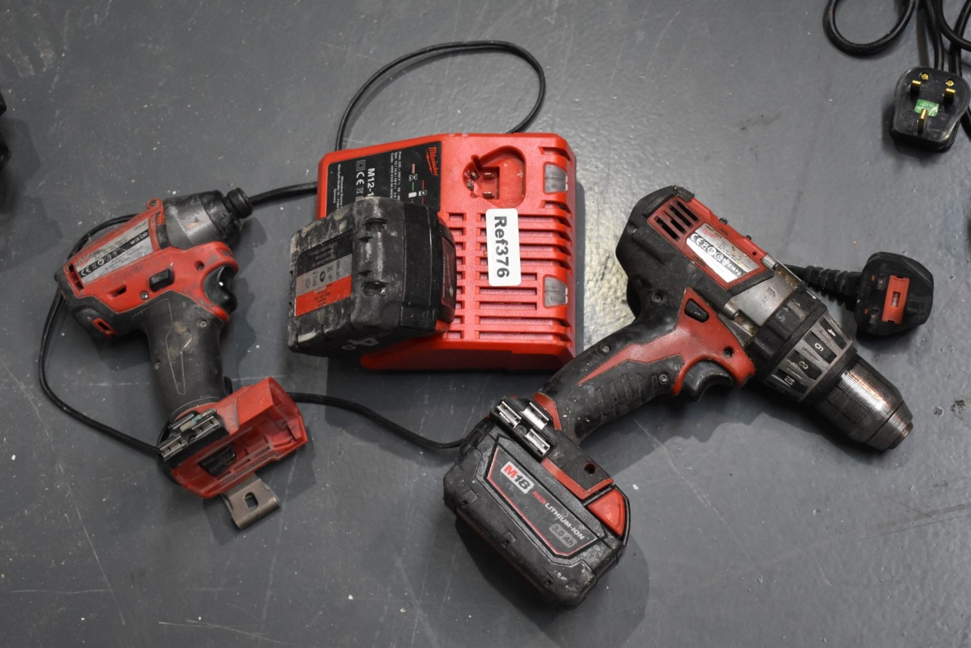 1 x Milwaukee Cordless Heavy Duty Drill Set - Includes 2 x Drills, 2 x Batteries and 1 x Charger - - Image 2 of 7