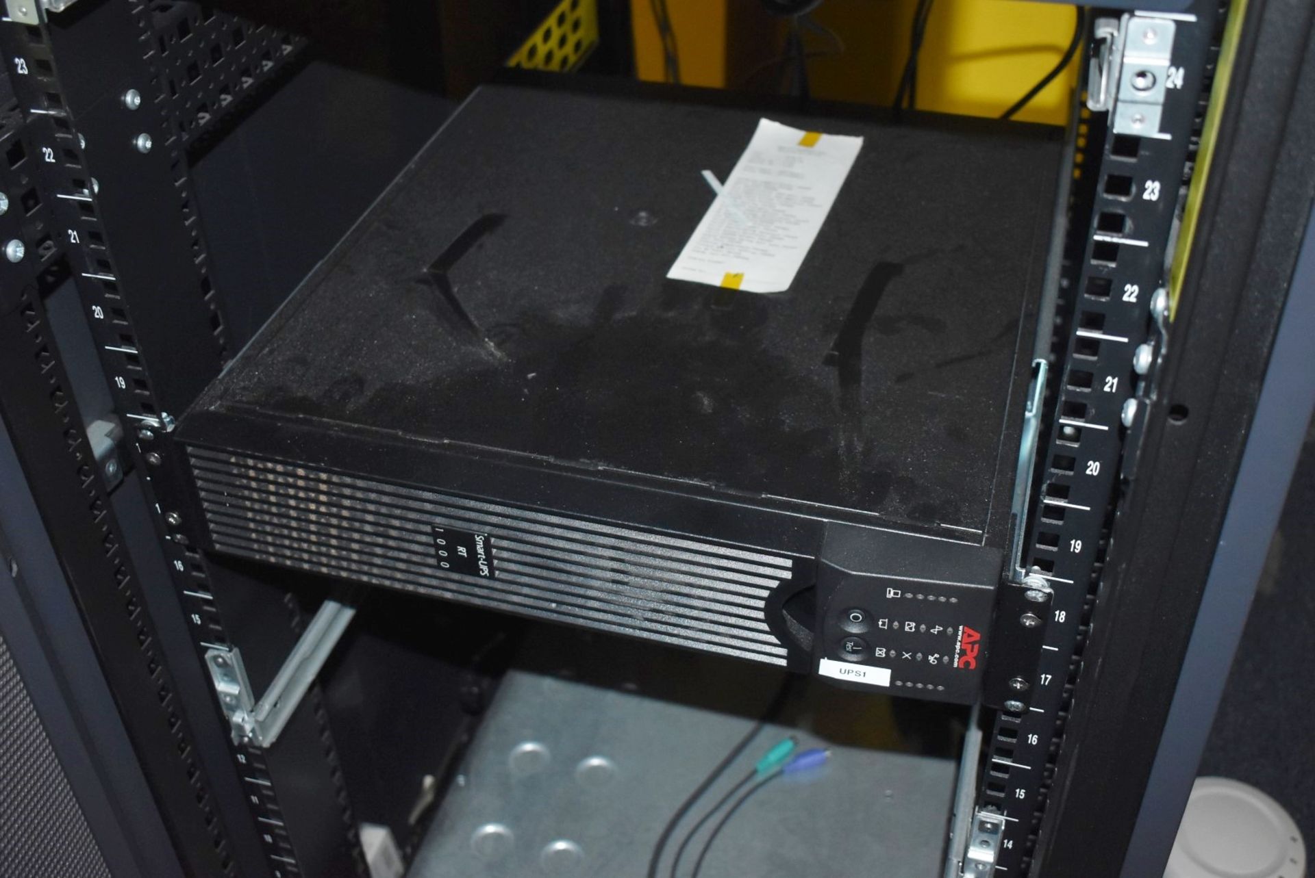 1 x Dell Server Rack Cabinet With Contents - Tape Drives, Omniview, APC UPS and More - H200 x W60 - Image 4 of 19