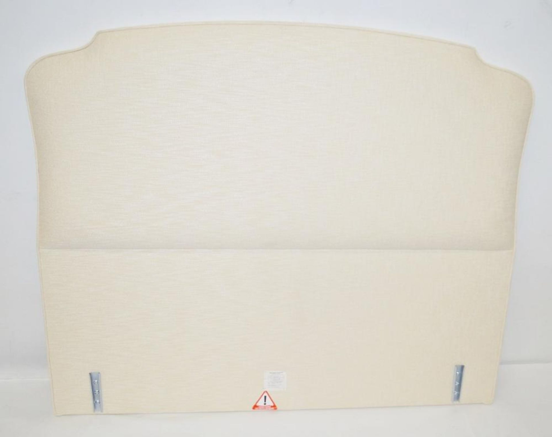 1 x VISPRING 'Eccleston' Luxury King Size Upholsted Headboard In A Premium Light Cream Fabric - Hand - Image 5 of 5