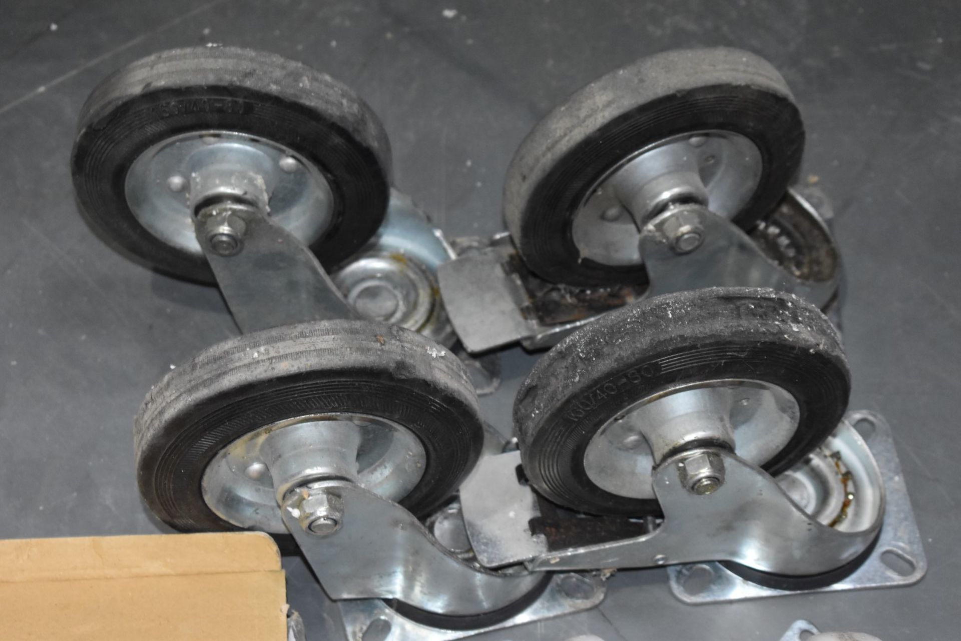 3 x Sets of Heavy Duty Transport Castor Wheels - Includes 2 x Used and 1 x New Set -  Ref 380 - - Image 4 of 6