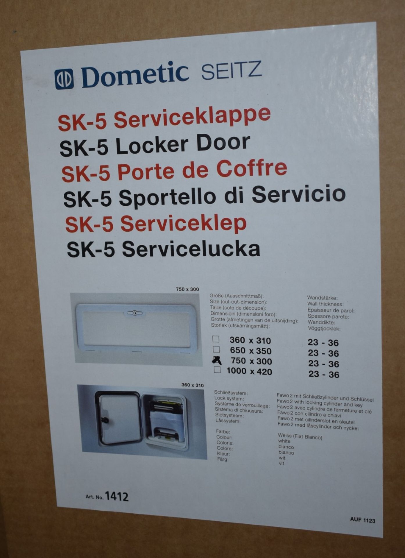 3 x Dometic SK5 Service Hatches For Caravans or Campervans - 300 x 750mm - New Boxed Stock - Ref 411 - Image 4 of 5