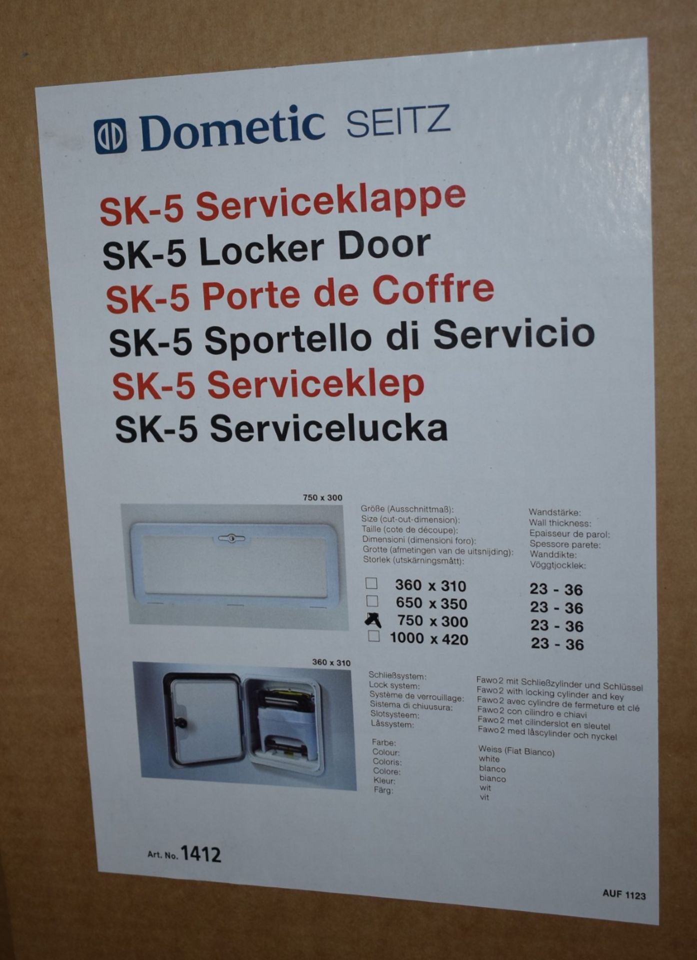 1 x Dometic SK5 Service Hatch For Caravans or Campervans - 300 x 750mm - New Boxed Stock - Ref 411 - - Bild 4 aus 5