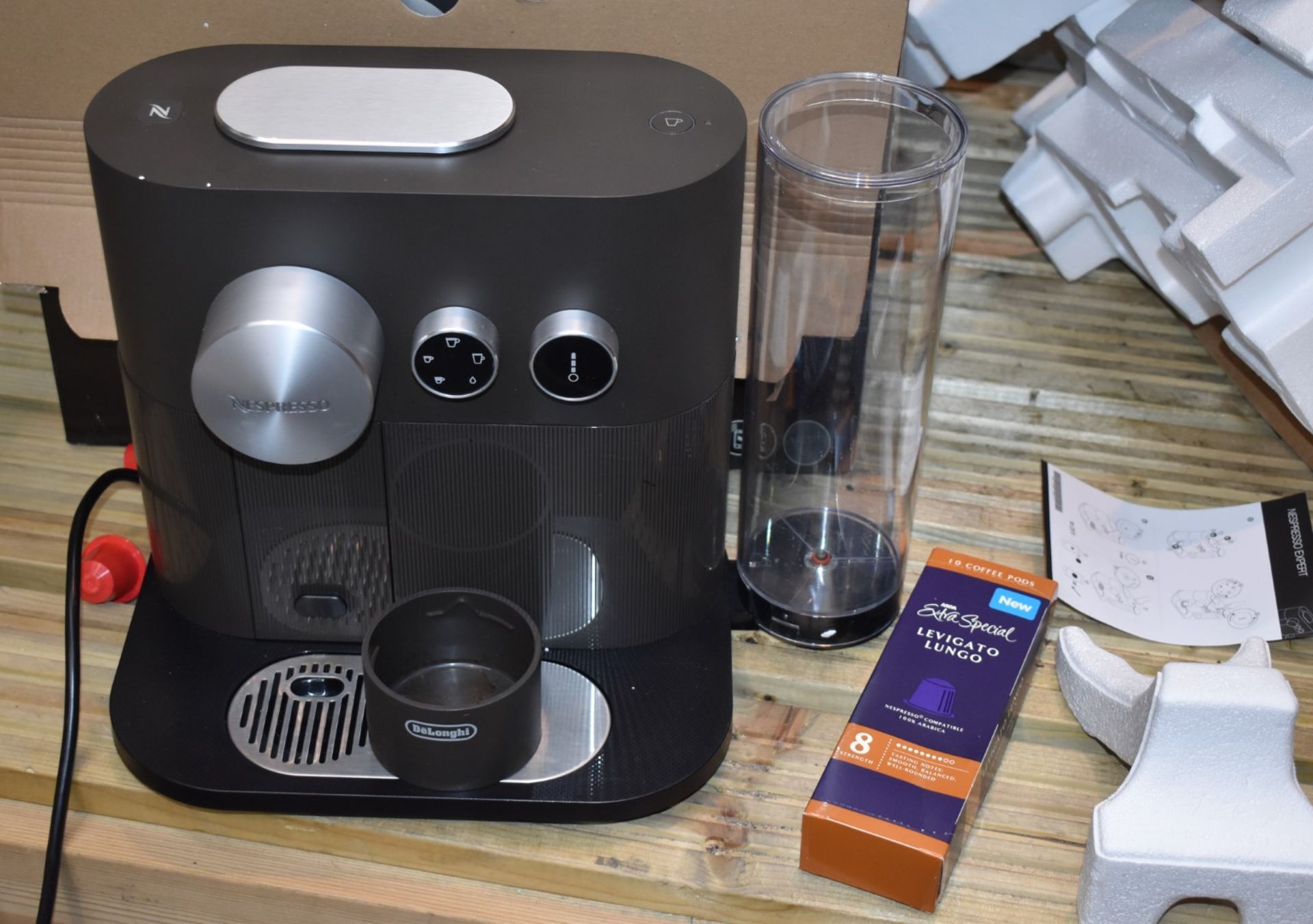 1 x DeLonghi EN350.G Nespresso Coffee Capsule Machine - Used Once - With Original Box and - Image 2 of 8