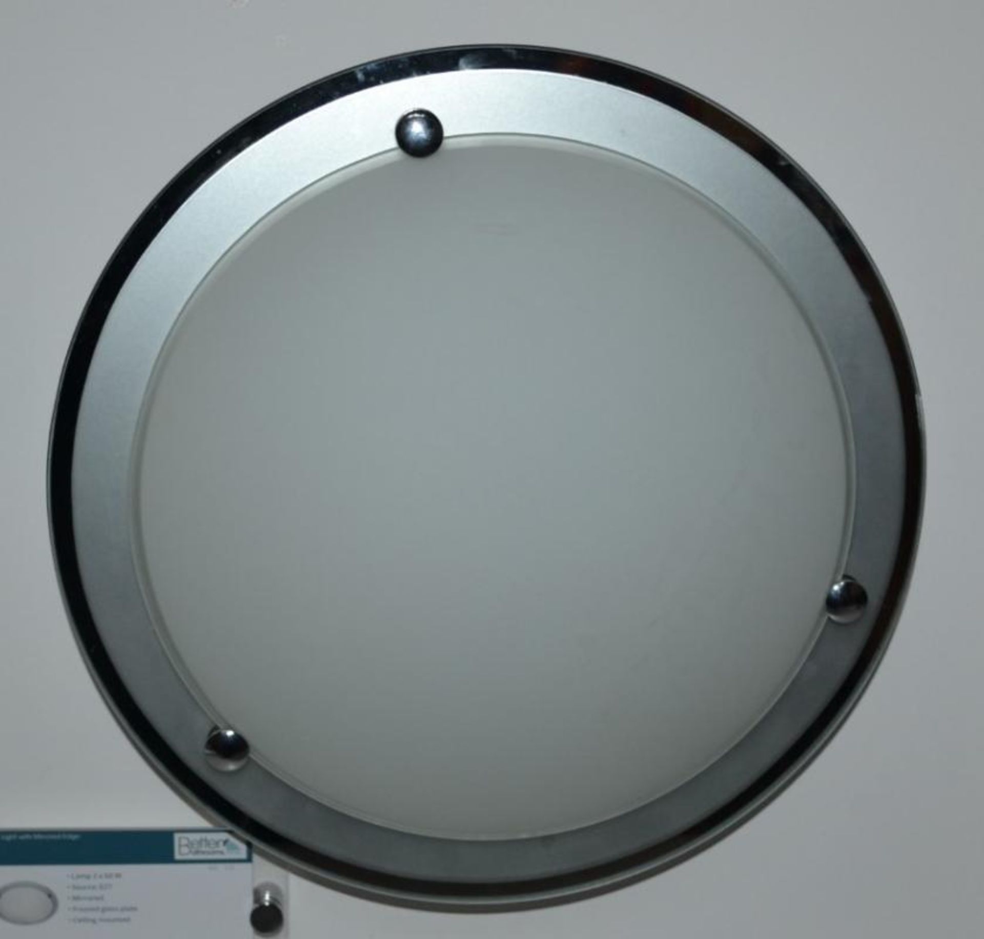 1 x Flush 3 Light Flush Ceiling Light Mirror Glass - CL364 - Ref: PAL Edin/2 12620- Locat