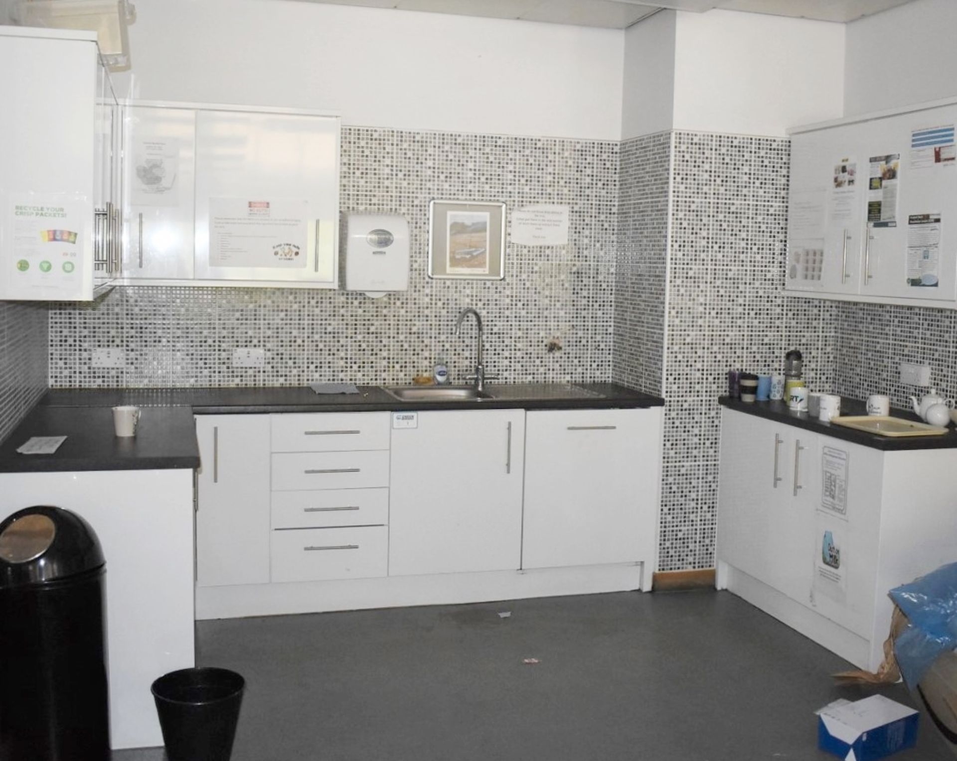 1 x White Gloss Fitted Kitchen With Stainless Steel Sink and Mixer Tap, Two Integrated Fridges and - Image 8 of 8