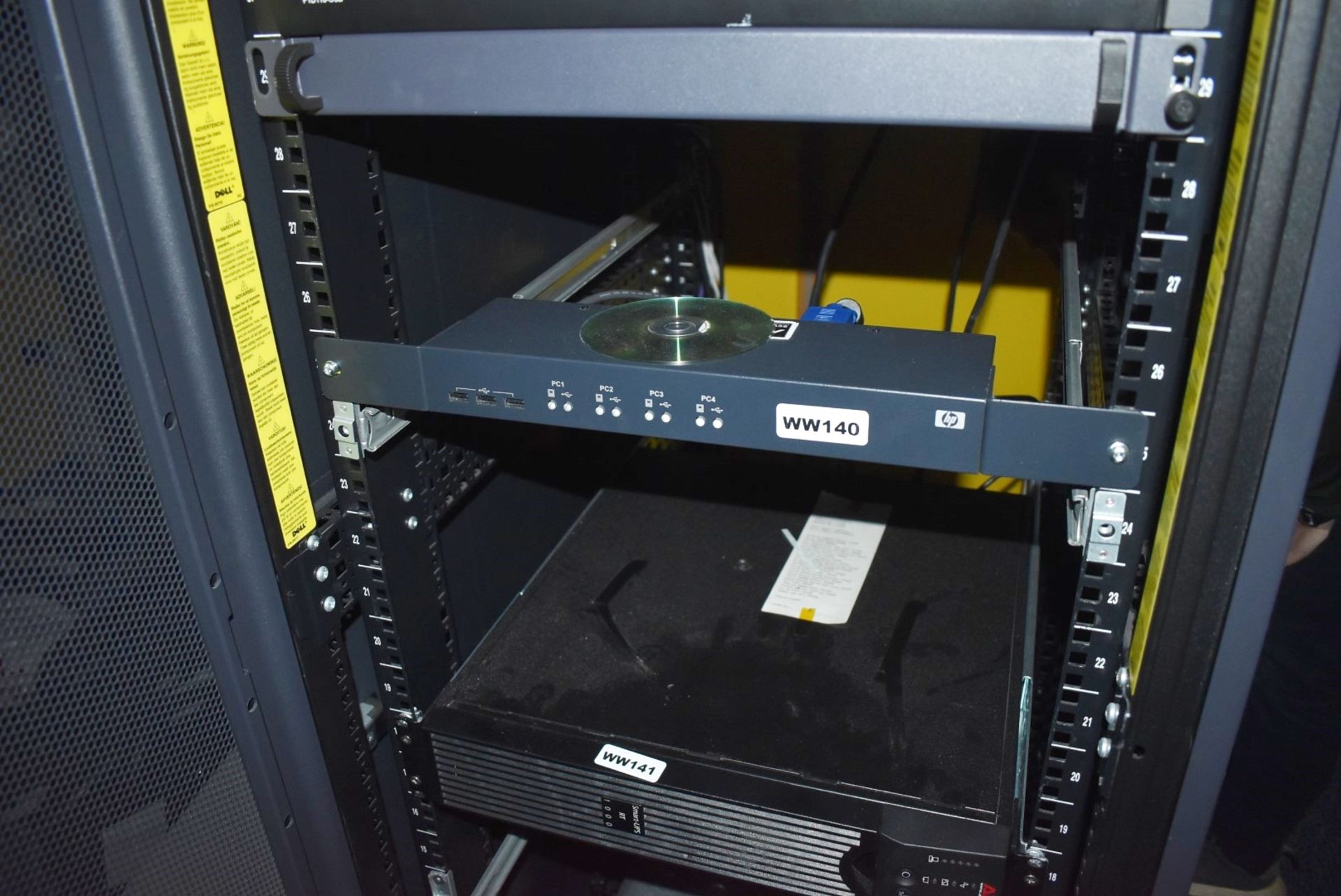 1 x Dell Server Rack Cabinet With Contents - Tape Drives, Omniview, APC UPS and More - H200 x W60 - Image 11 of 19