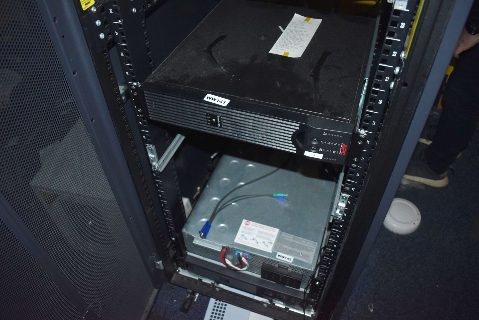 1 x Dell Server Rack Cabinet With Contents - Tape Drives, Omniview, APC UPS and More - H200 x W60 - Image 9 of 19