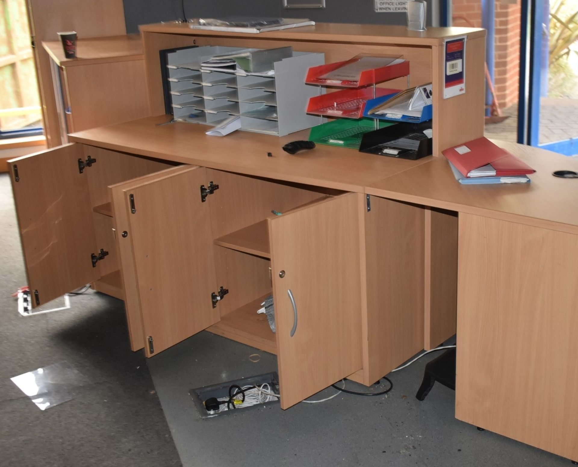 1 x Reception Counter With Beech Finish - H73/116 x W160 x D80 cms - CL529 - Location: Wakefield - Image 2 of 4