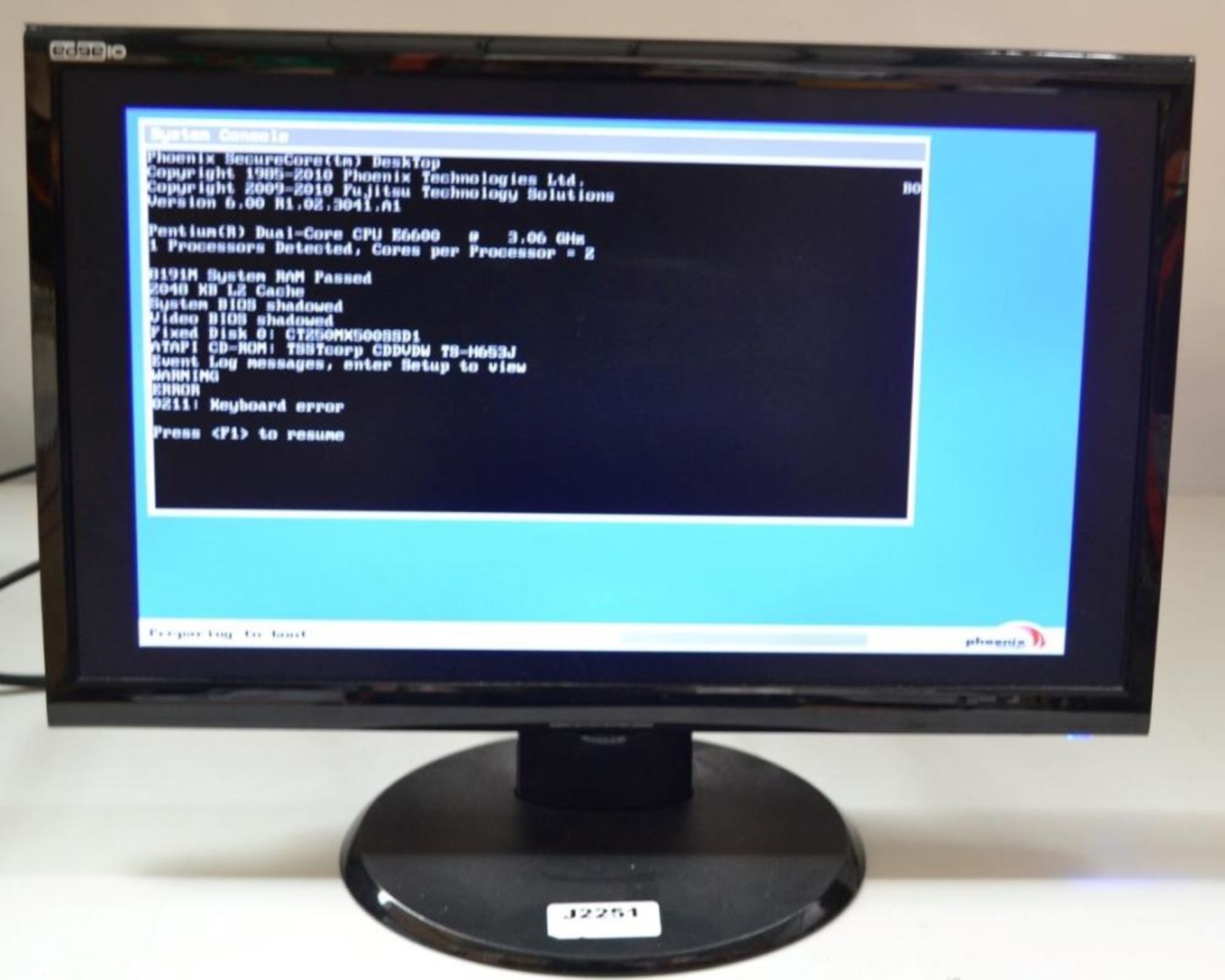 1 x Edge 10 E22C1XX 22in PC Monitor - Ref J2251 - CL394 - Location: Altrincham WA14 - HKPal2 <br