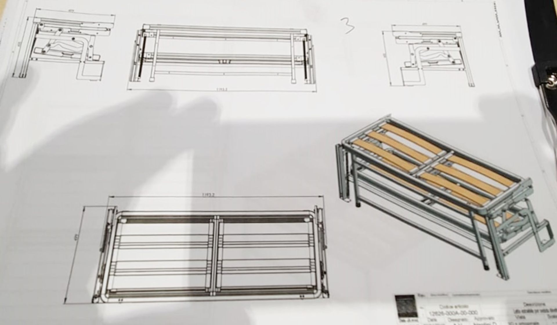 1 x Project 2000 Pull Out Seating Bench and Bed Frame For Caravans or Campervans - Height 40 x Width - Image 15 of 16