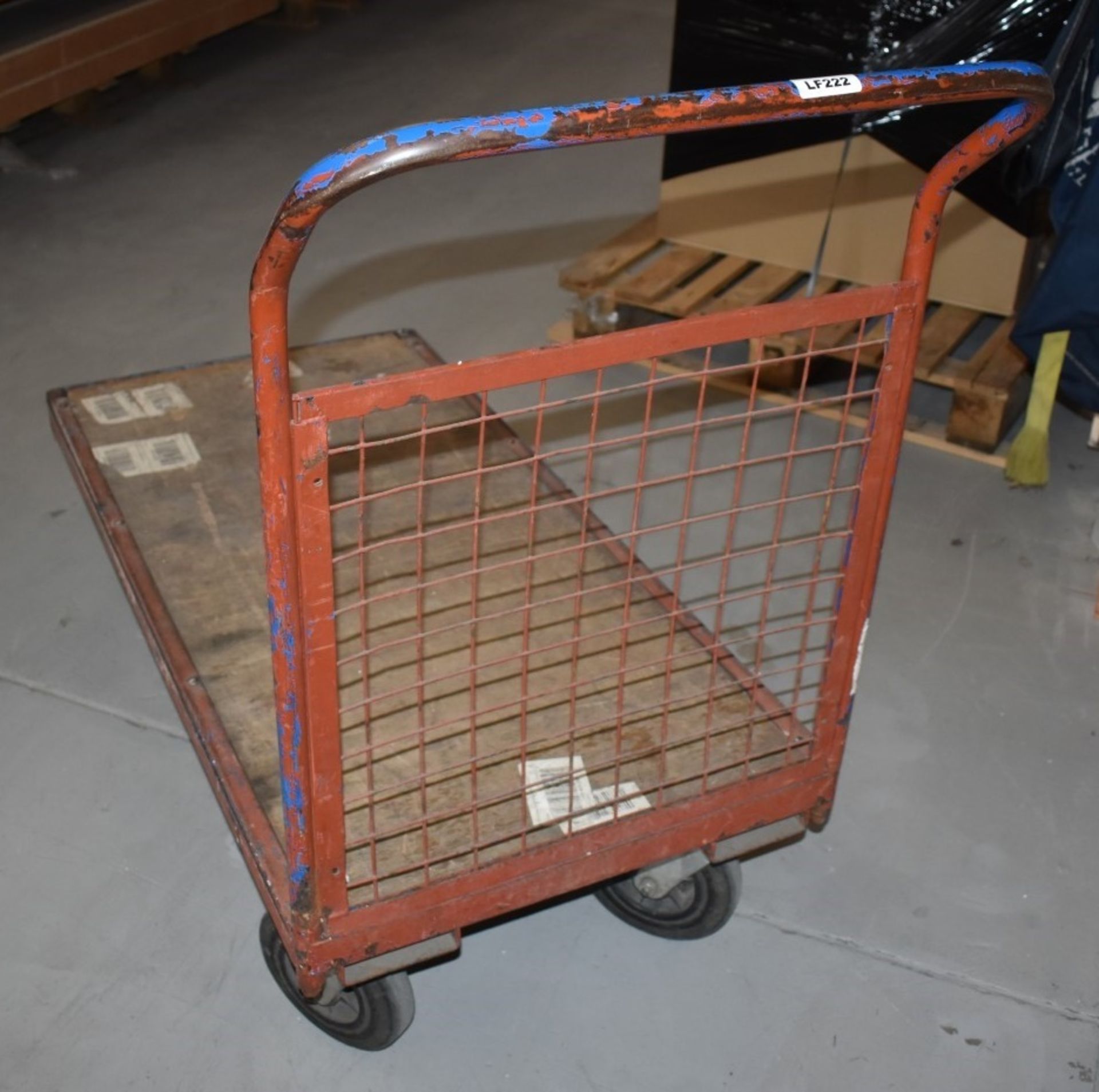 1 x Warehouse Trolley With Heavy Duty Wheels - Bed Size 120 x 60 cm - Bild 2 aus 3