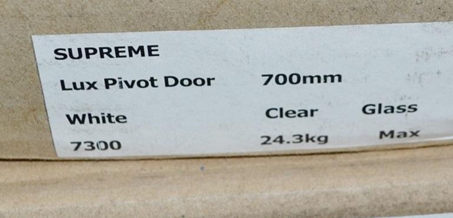 1 x Simpsons Supreme Semi Frameless Luxury Pivot Shower Door - 700mm - Ref: 7300 - Powershower Proof - Bild 2 aus 2