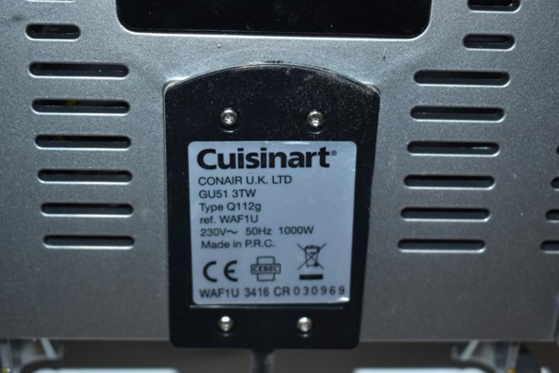 3 x Cuisinart Waffle Makers - Model WAF1U - CL489 - Location: Putney, London, SW15 - RRP £195! - Image 6 of 6