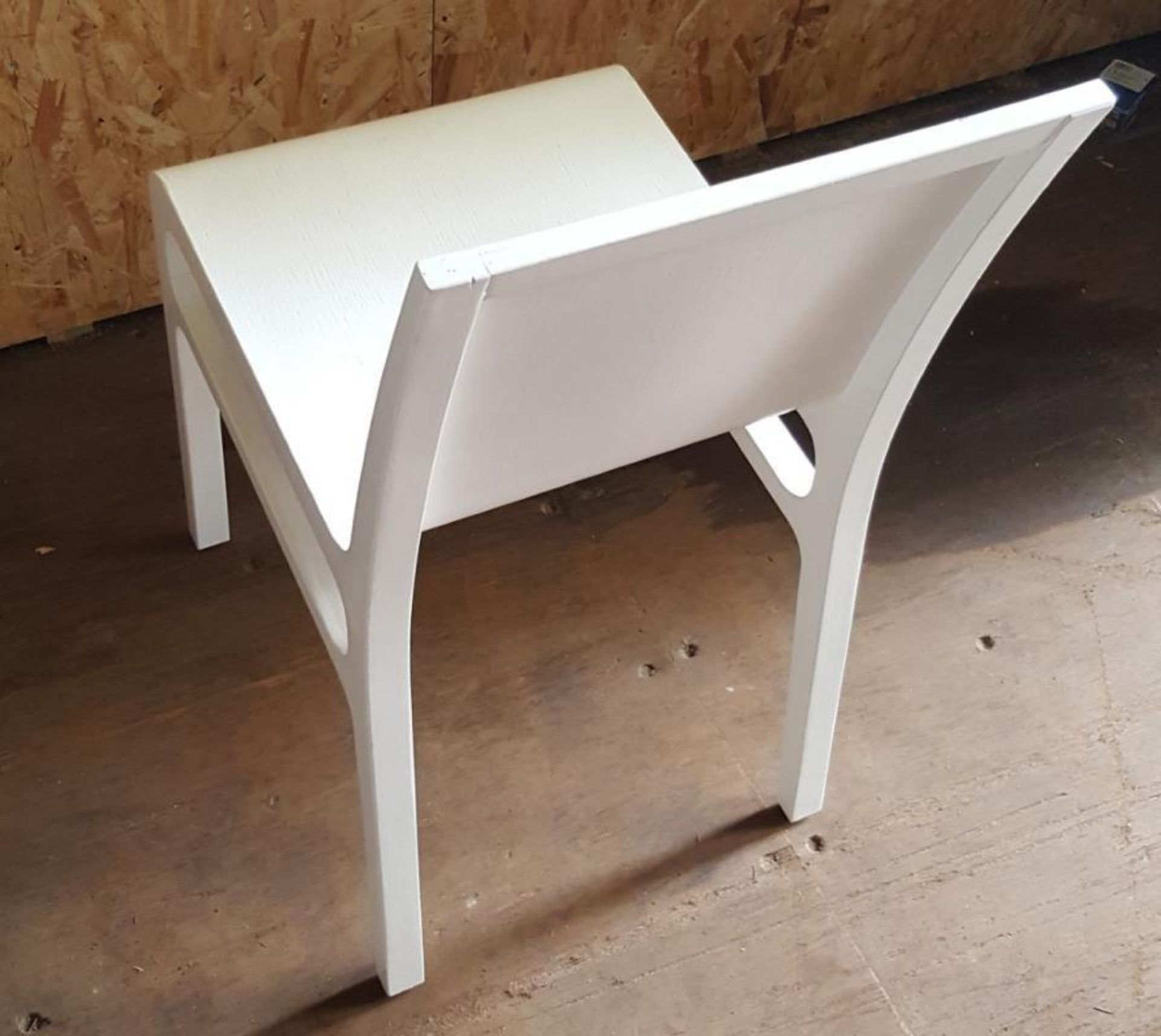 4 x Wooden Dining Chairs Set With A Bright White Finish - Dimensions: Used, In Good Condition - Ref - Bild 3 aus 6