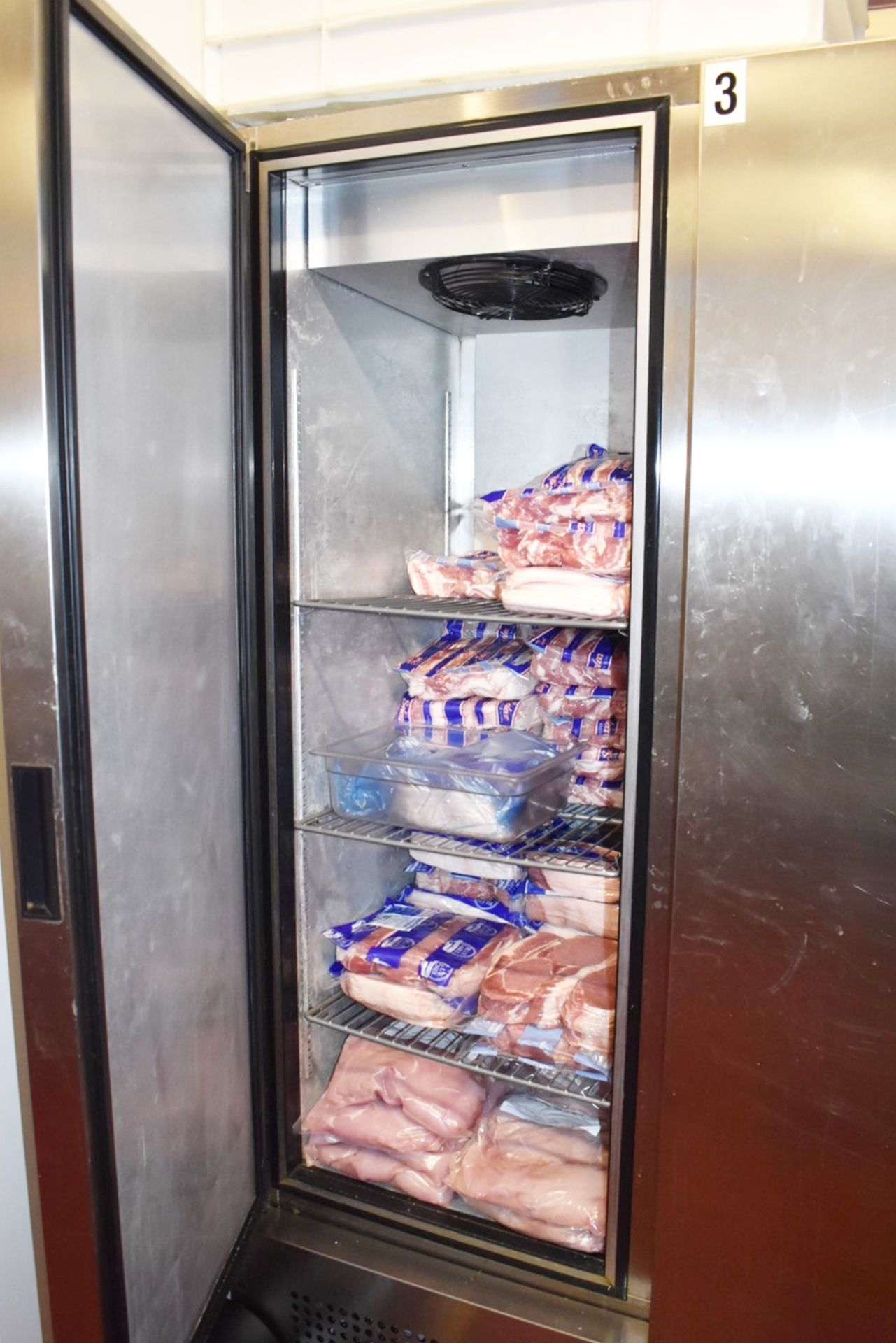 1 x Foster 800 Litre Double Door Meat Fridge With Stainless Steel Finish - Model FSL800M - H188 x - Image 5 of 8