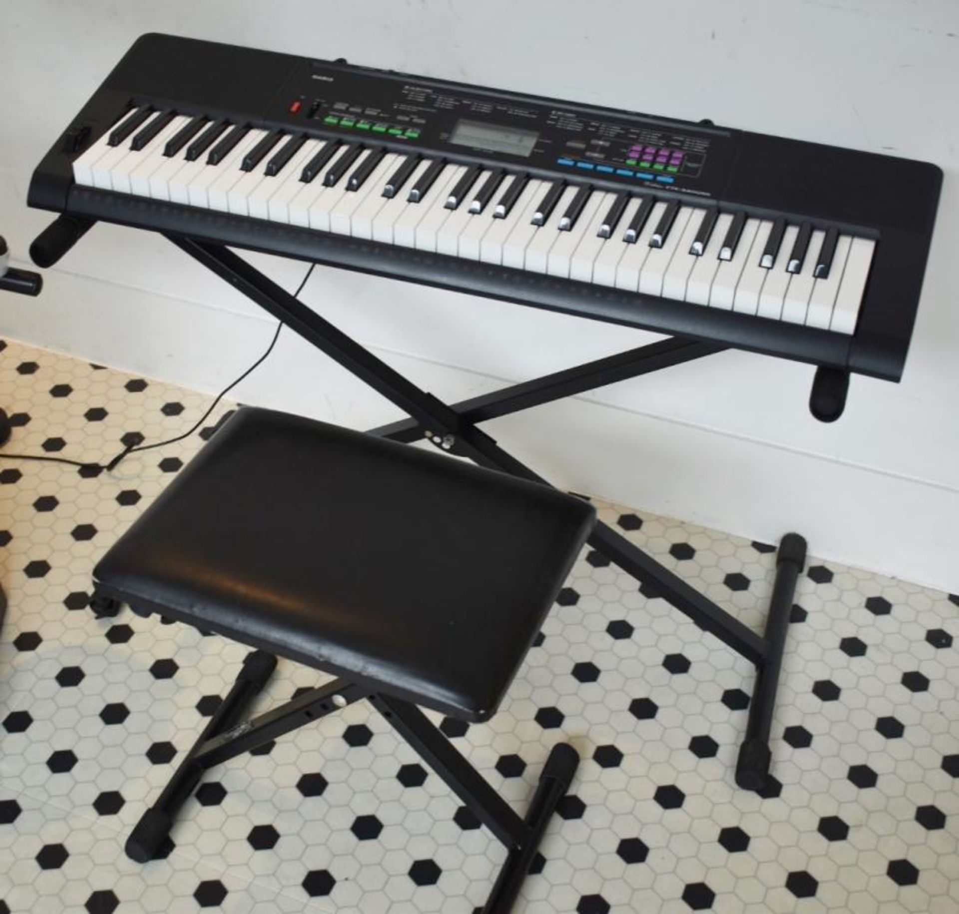 1 x Casio CTK 3400SK Portable Keyboard With Stand and Seating Stool - Ref KP104 - CL489 - Location: