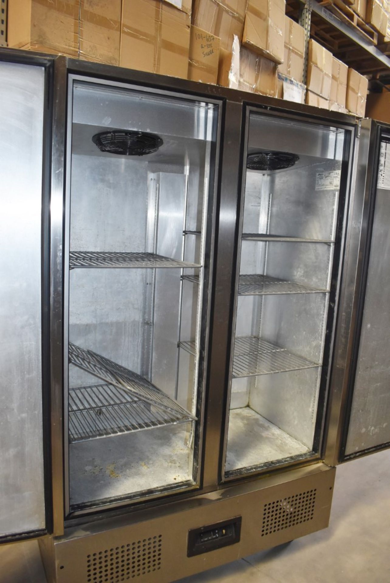 1 x Foster 800 Litre Double Door Meat Fridge With Stainless Steel Finish - Model FSL800M - H188 x - Image 7 of 8