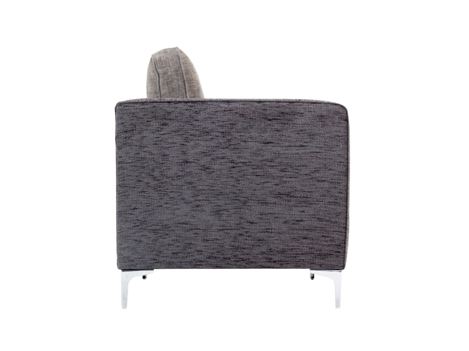 1 x Heyworth Snuggler Chair With Pewter & Cloud Fabric Upholstery - RRP £949! - Image 4 of 5