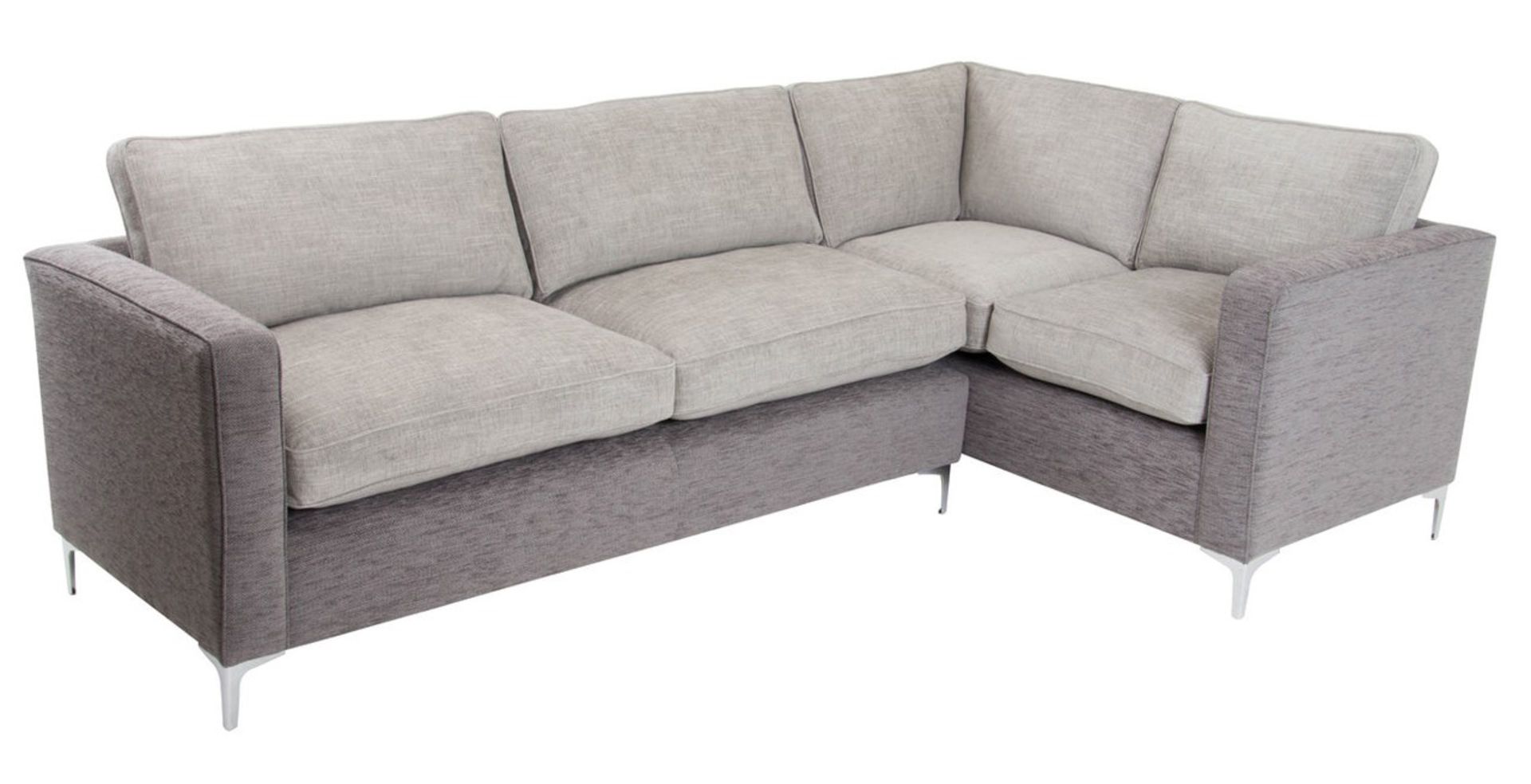 1 x Heyworth Right Hand Corner Sofa With Pewter & Cloud Fabric Upholstery - RRP £2,649! - Image 6 of 6