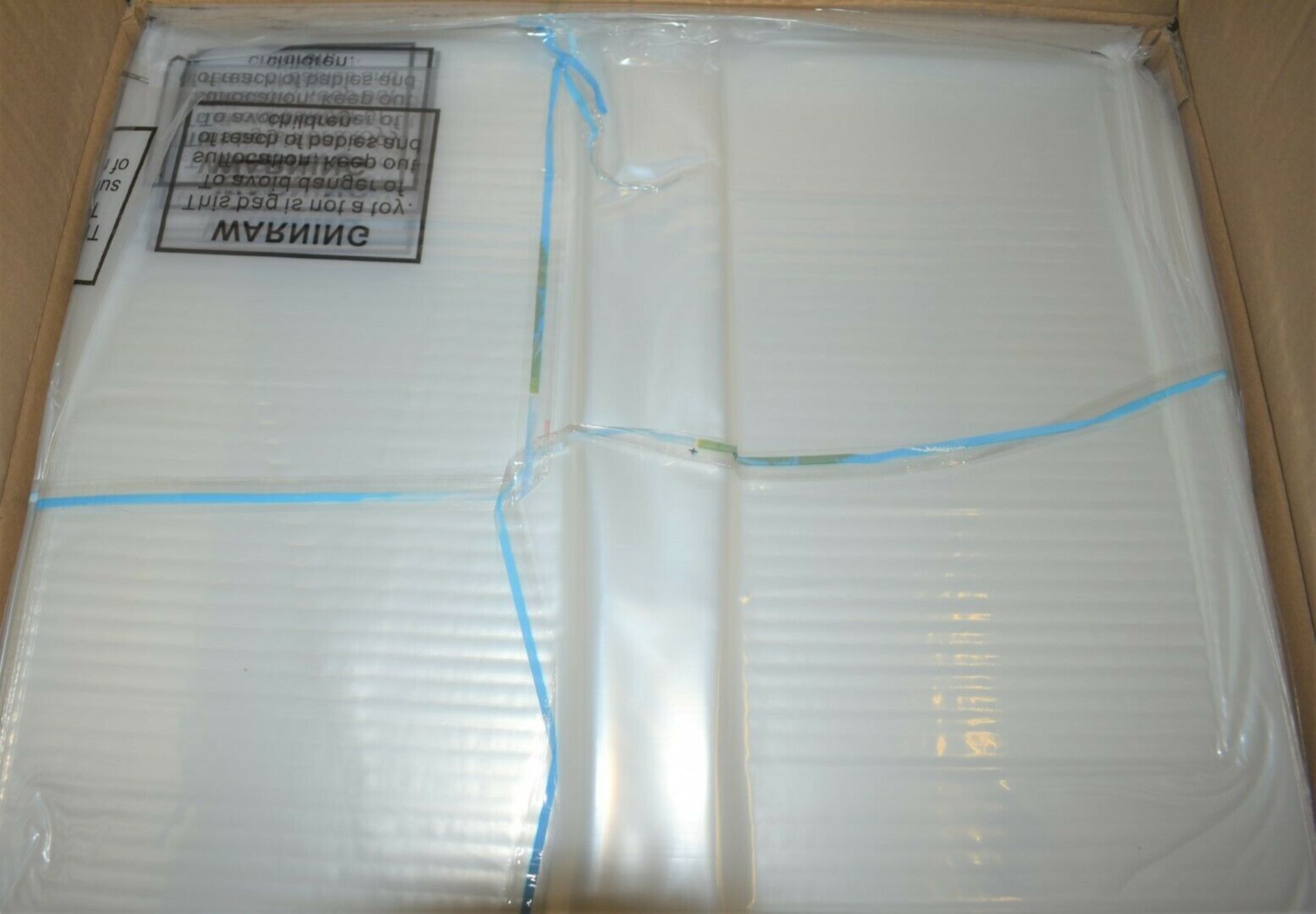 1,000 x Clear Self Seal Polythene Bags With Child Warning Notice - Size 450x750mm - 50 Micron Low