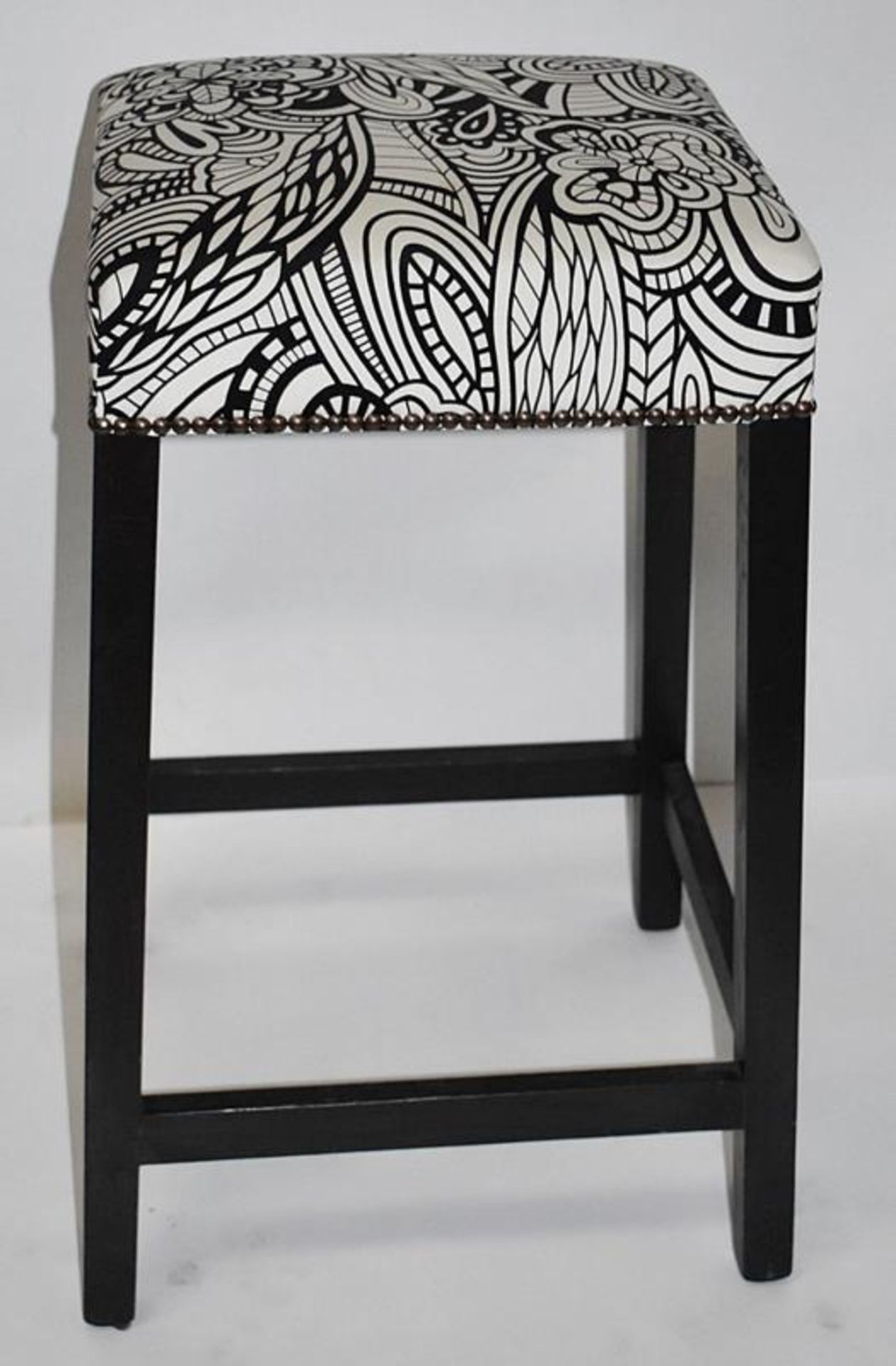 1 x Contemporary Bar Stool Upholstered In A Chic Designer Fabric - Recently Removed From A Famous De - Image 5 of 5