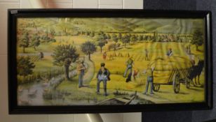 1 x Large 1.6 Metre Long Framed Art Print Featuring A Countryside Scene - Dimensions: 162xH81xD4cm