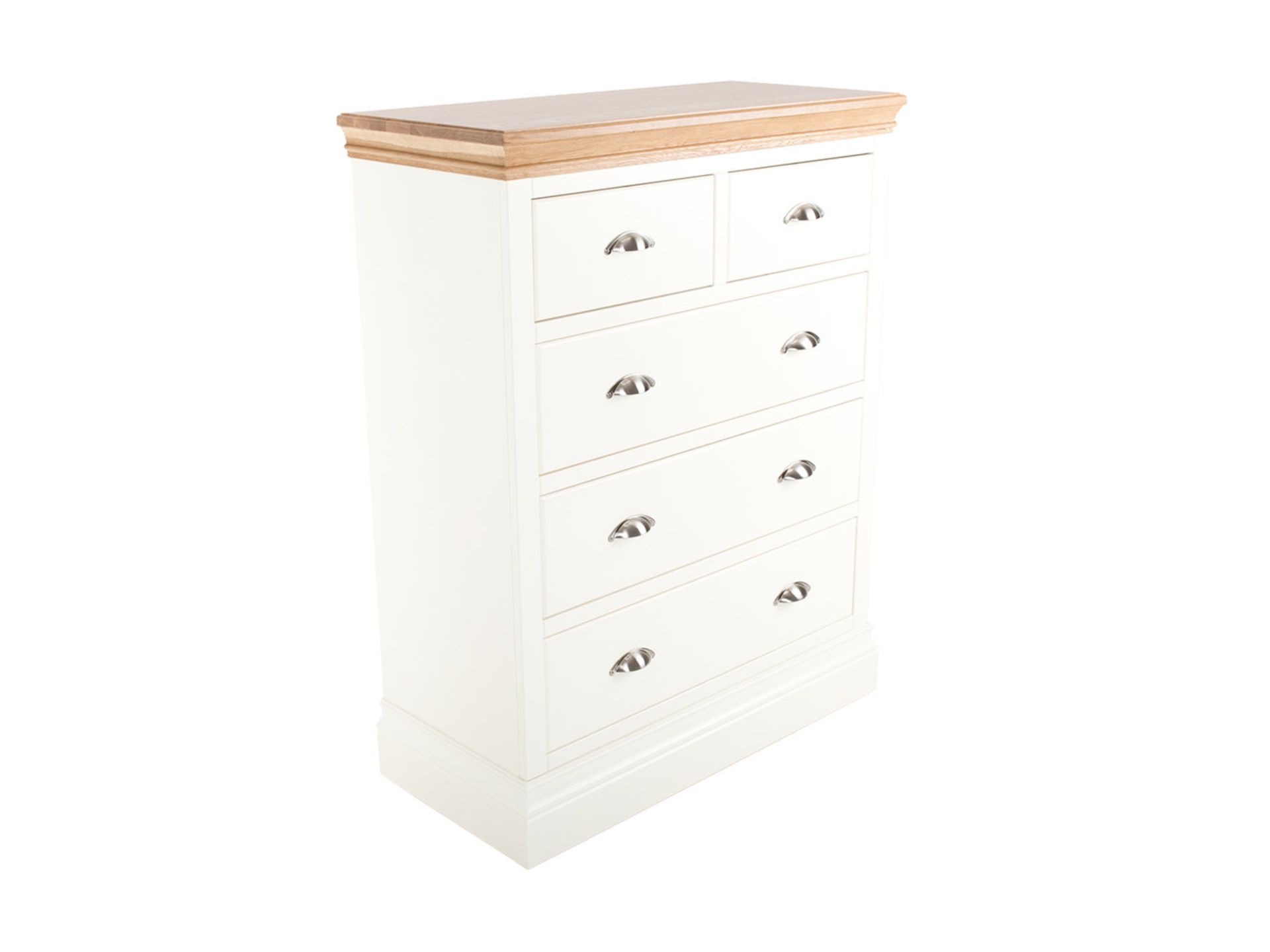 1 x Clement 3+2 Chest of Bedroom Drawers By Brewers Home - Solid Wood Painted Furniture Finished - Image 2 of 6